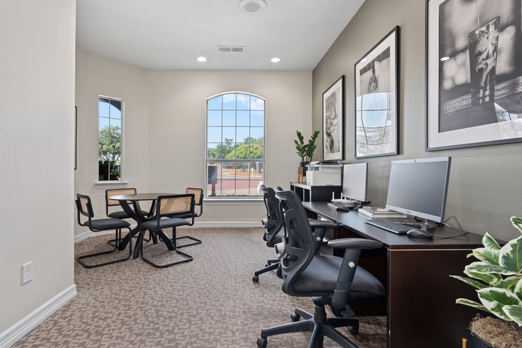 Business Center at MAA Bear Creek luxury apartment homes in Euless, TX