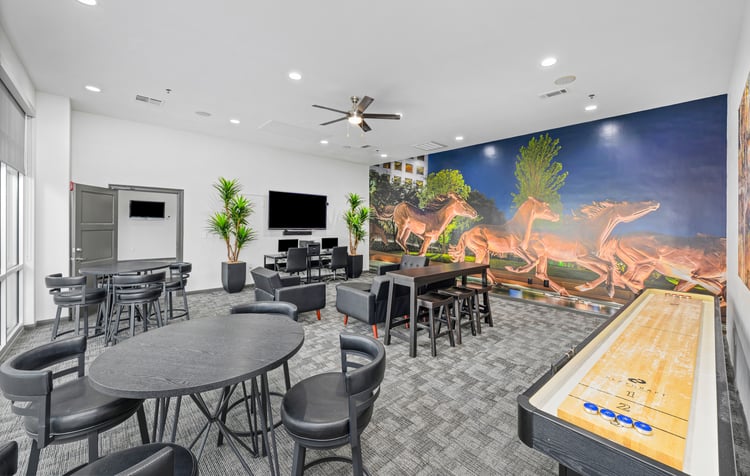 Business center at MAA Bella Casita luxury apartment homes in Irving, TX