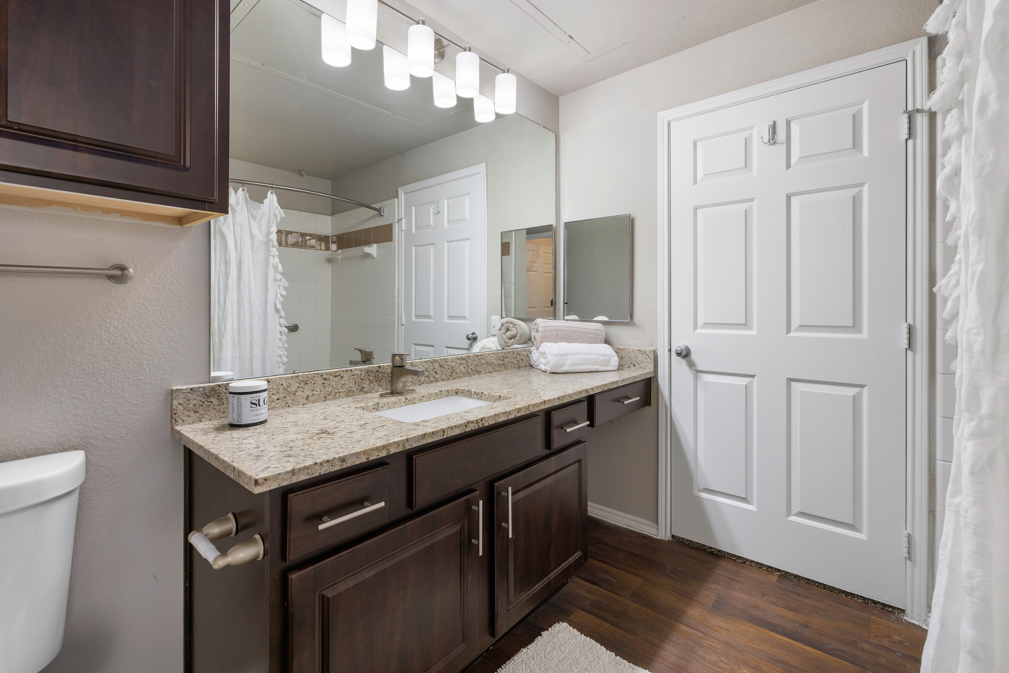 Bathroom at MAA Boulder Ridge luxury apartment homes in Roanoke, TX