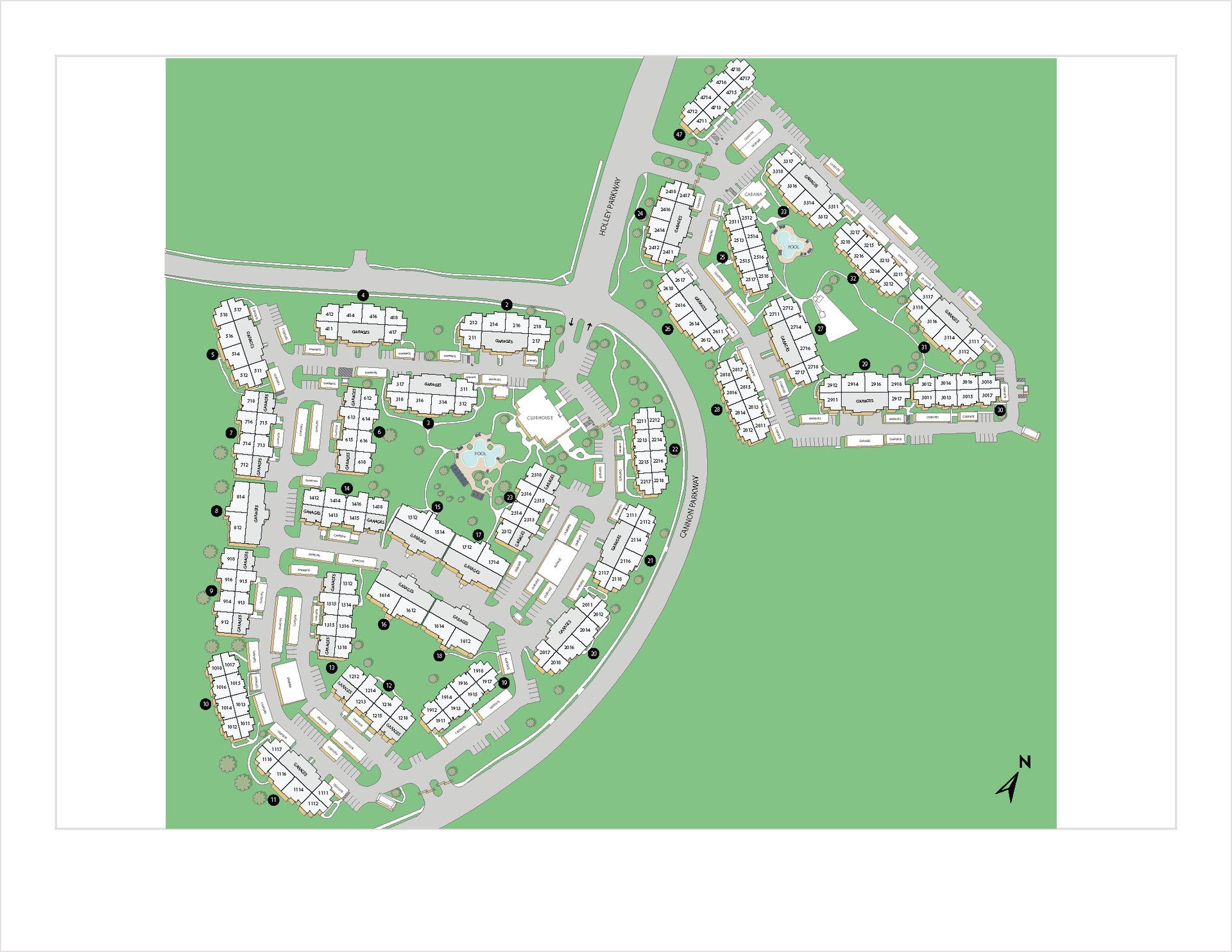 Property Map of MAA Boulder Ridge luxury apartments in Roanoke, TX