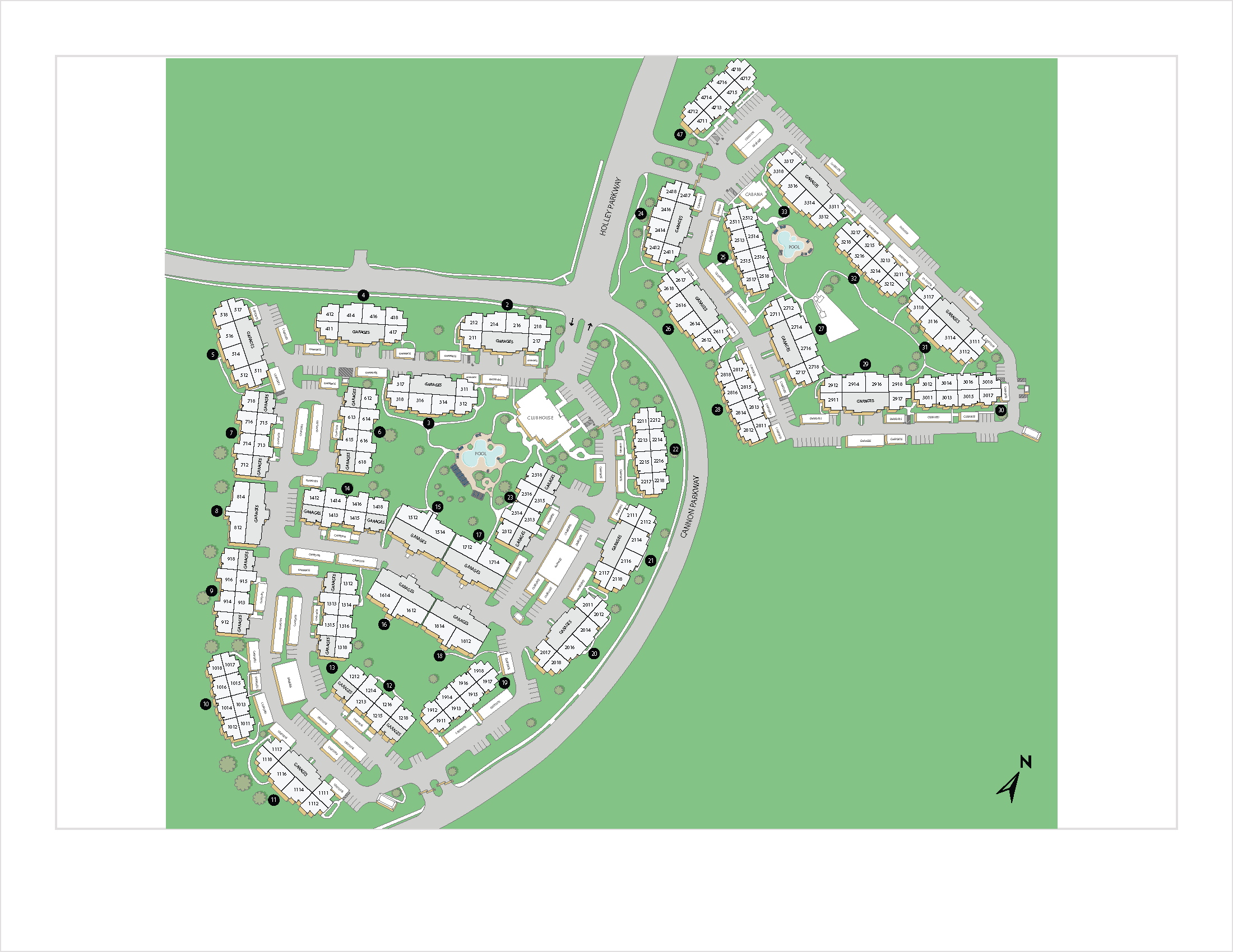 Property Map of MAA Boulder Ridge luxury apartments in Roanoke, TX