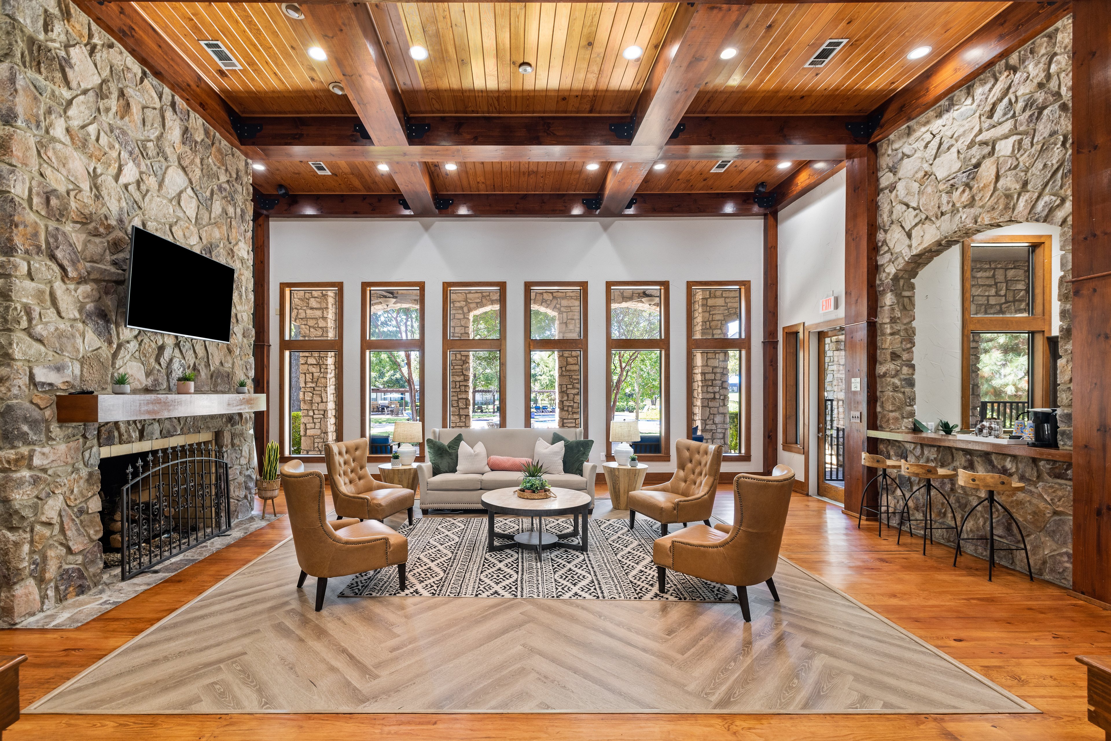 Clubhouse at MAA Boulder Ridge luxury apartment homes in Roanoke, TX