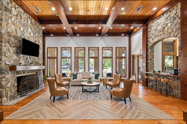 Clubhouse at MAA Boulder Ridge luxury apartment homes in Roanoke, TX