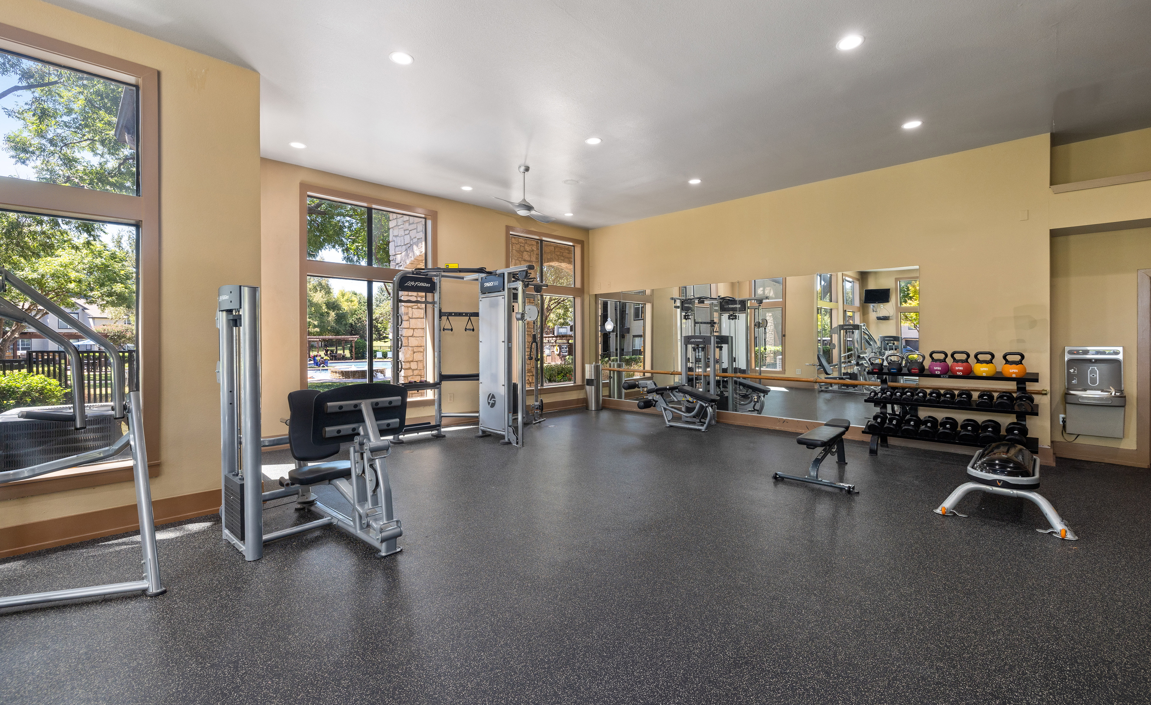 Fitness park at MAA Boulder Ridge luxury apartment homes in Roanoke, TX