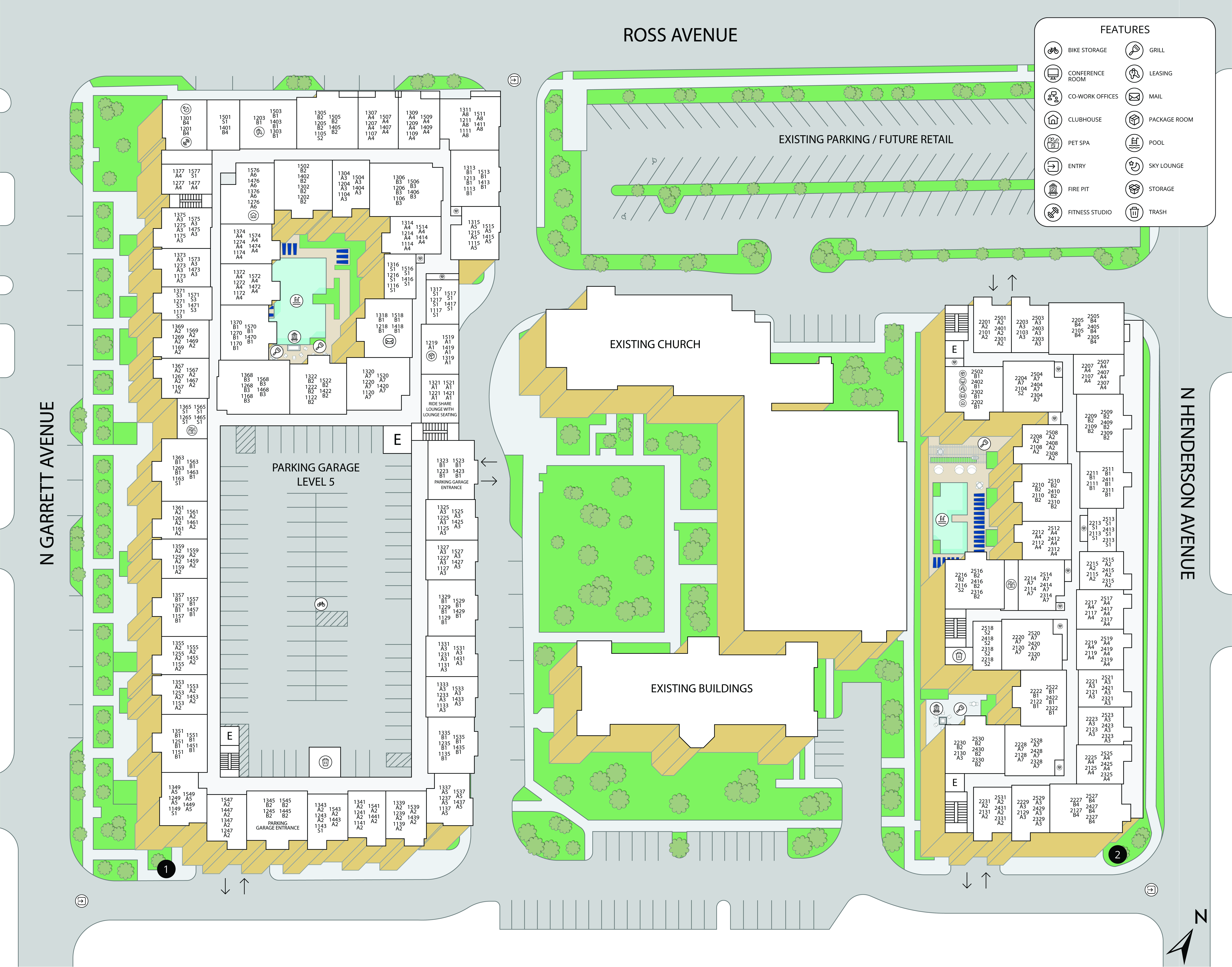 Property map of MAA Cathedral Arts luxury apartments in Dallas, TX
