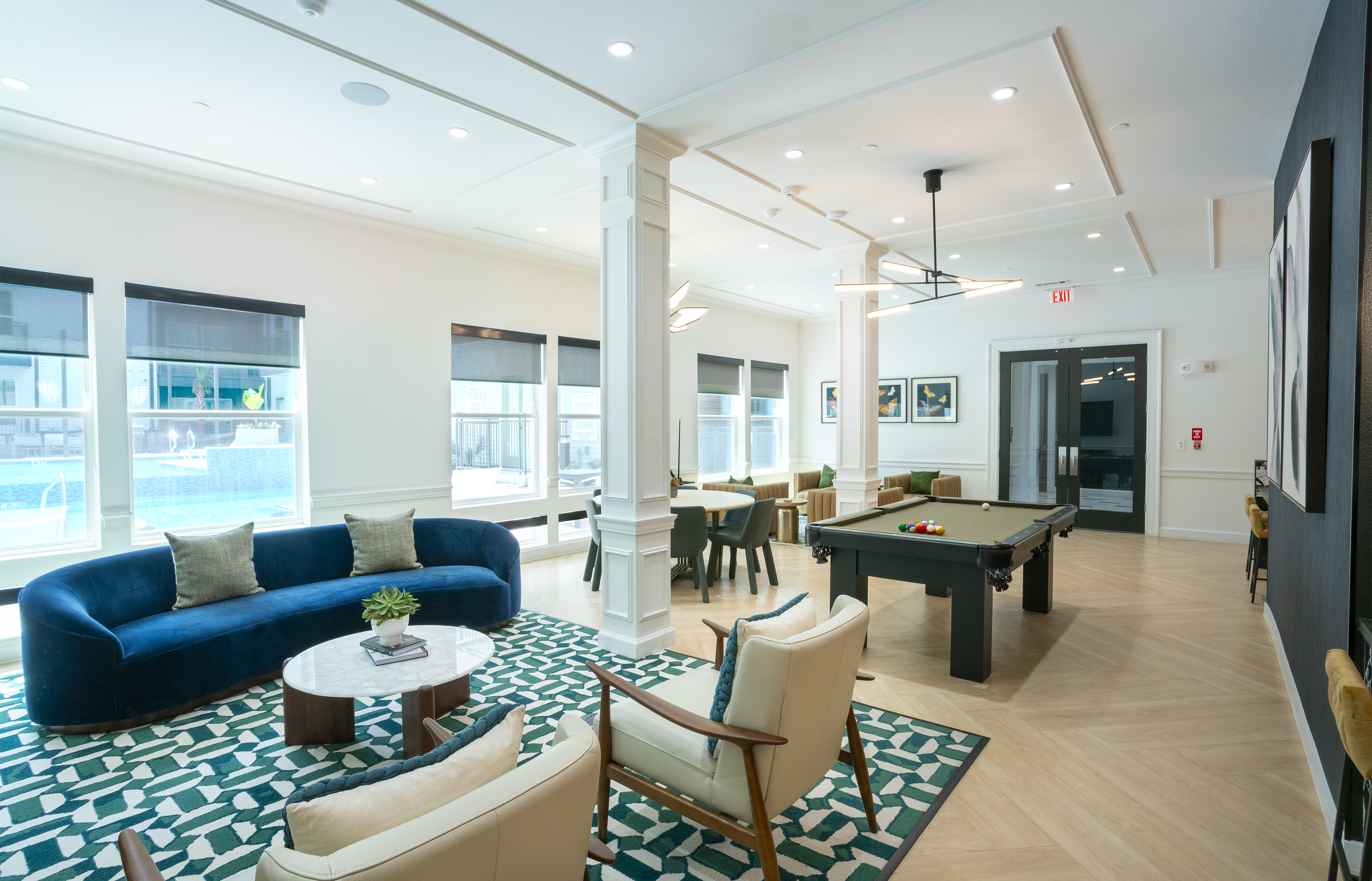 Clubhouse at MAA Cathedral Arts Luxury apartment homes in Dallas, TX