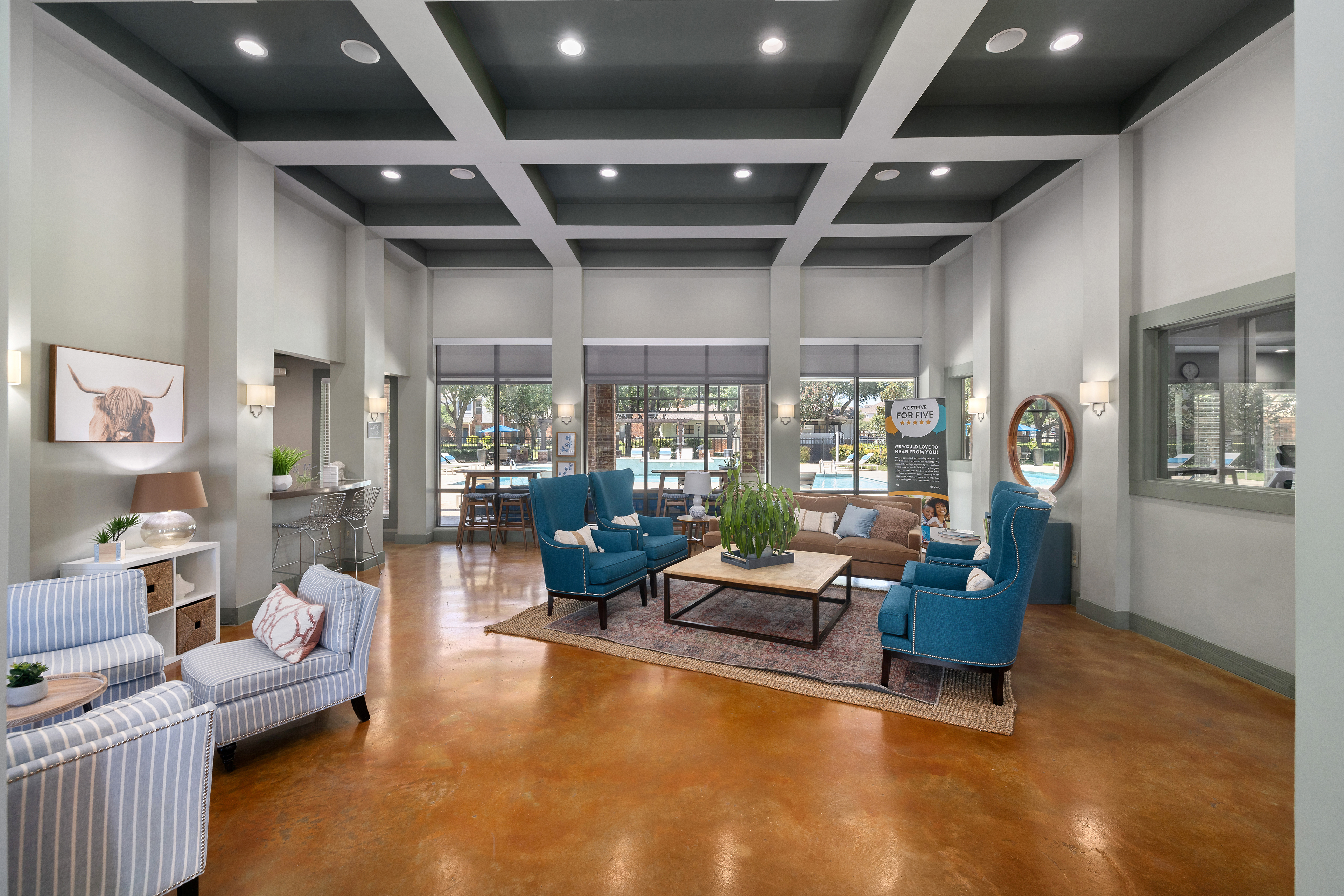 Clubhouse at MAA Copper Ridge luxury apartment homes in Roanoke, TX