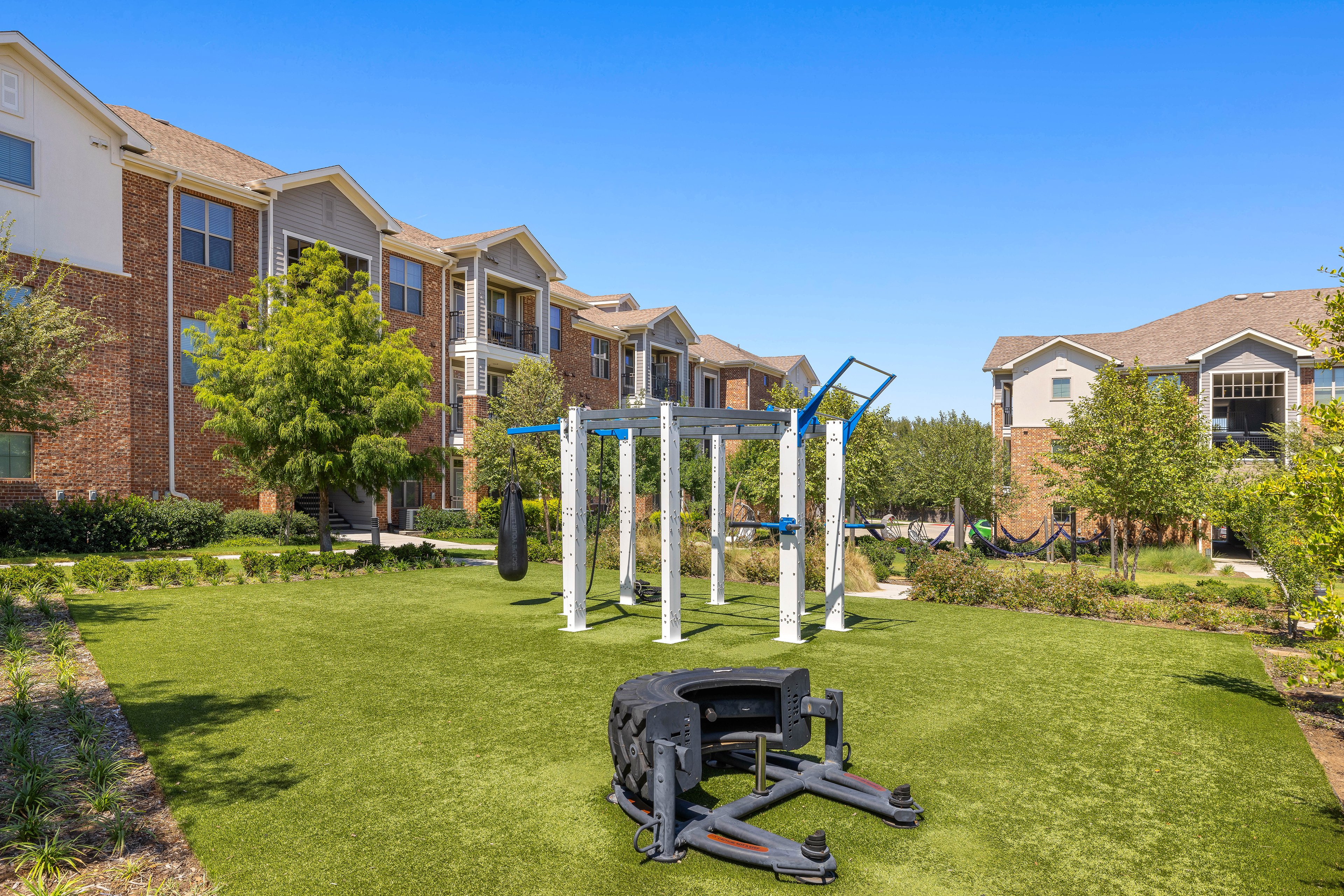 Outdoor fitness at MAA Copper Ridge luxury apartment homes in Roanoke, TX