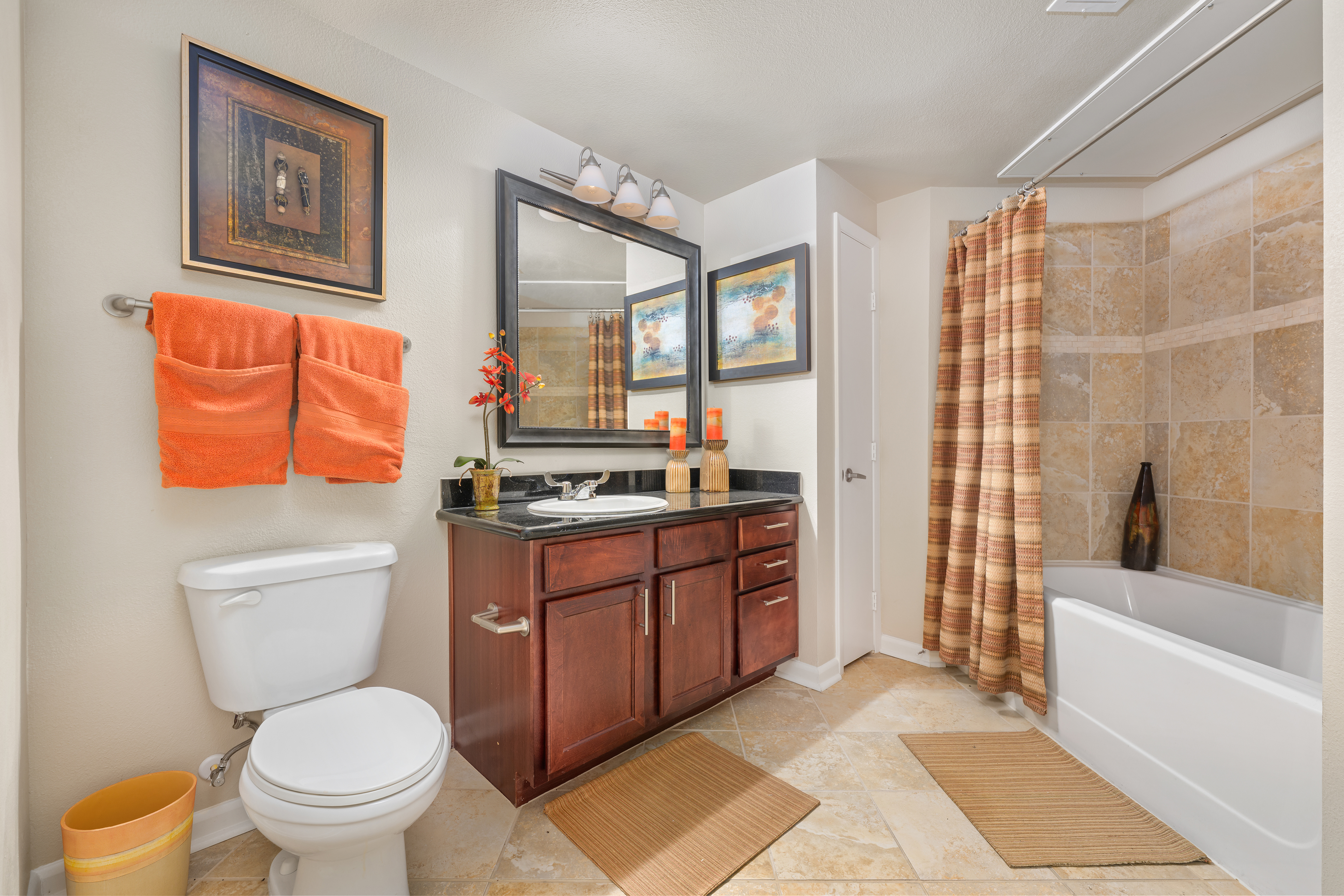 Bathroom at MAA Eastside luxury apartment homes in Dallas, TX