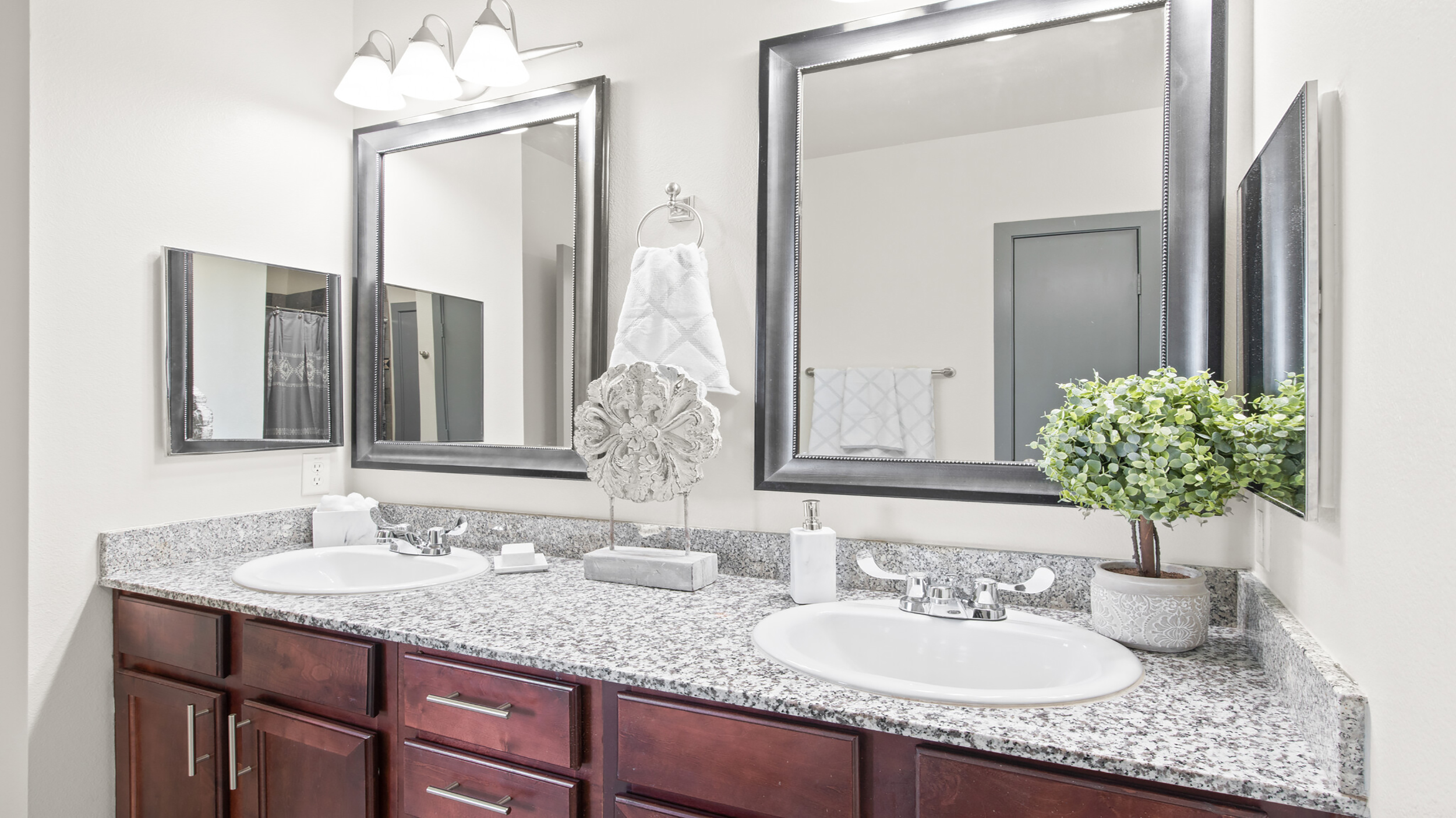 Bathroom at Post Eastside luxury apartment homes in Richardson, TX