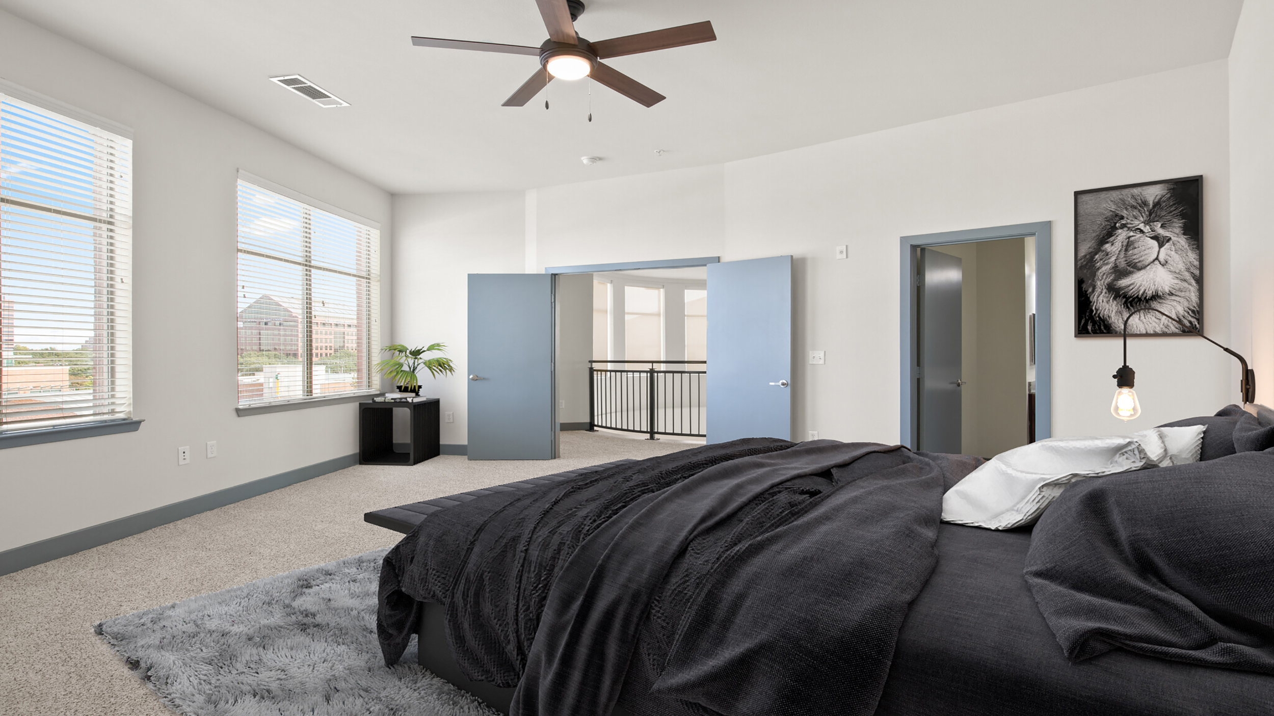 Bedroom at Post Eastside luxury apartment homes in Richardson, TX