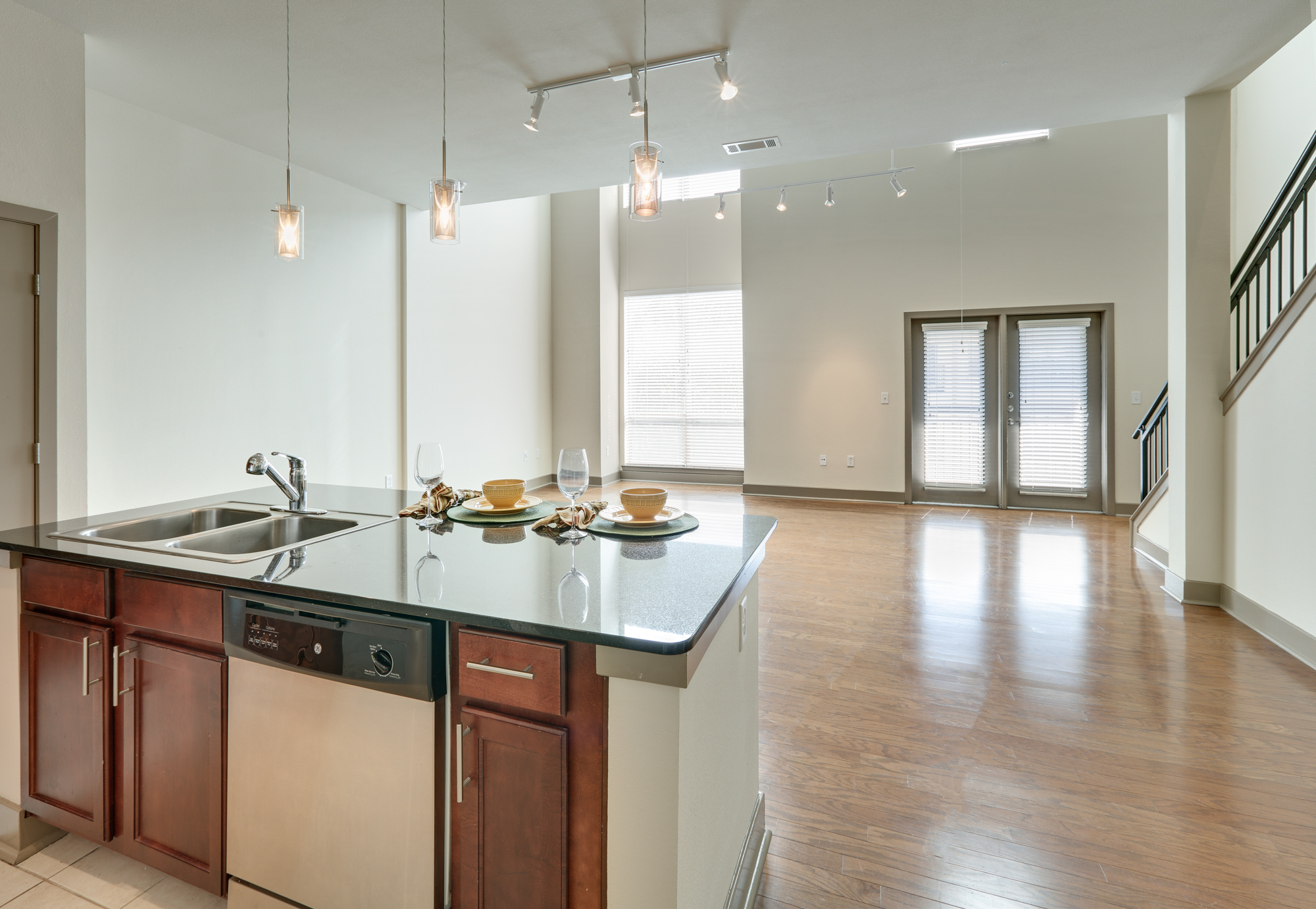 Living Room at MAA Eastside luxury apartment homes in Richardson, TX