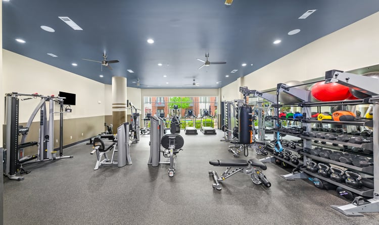 Gym at MAA Eastside luxury apartment homes in Dallas, TX