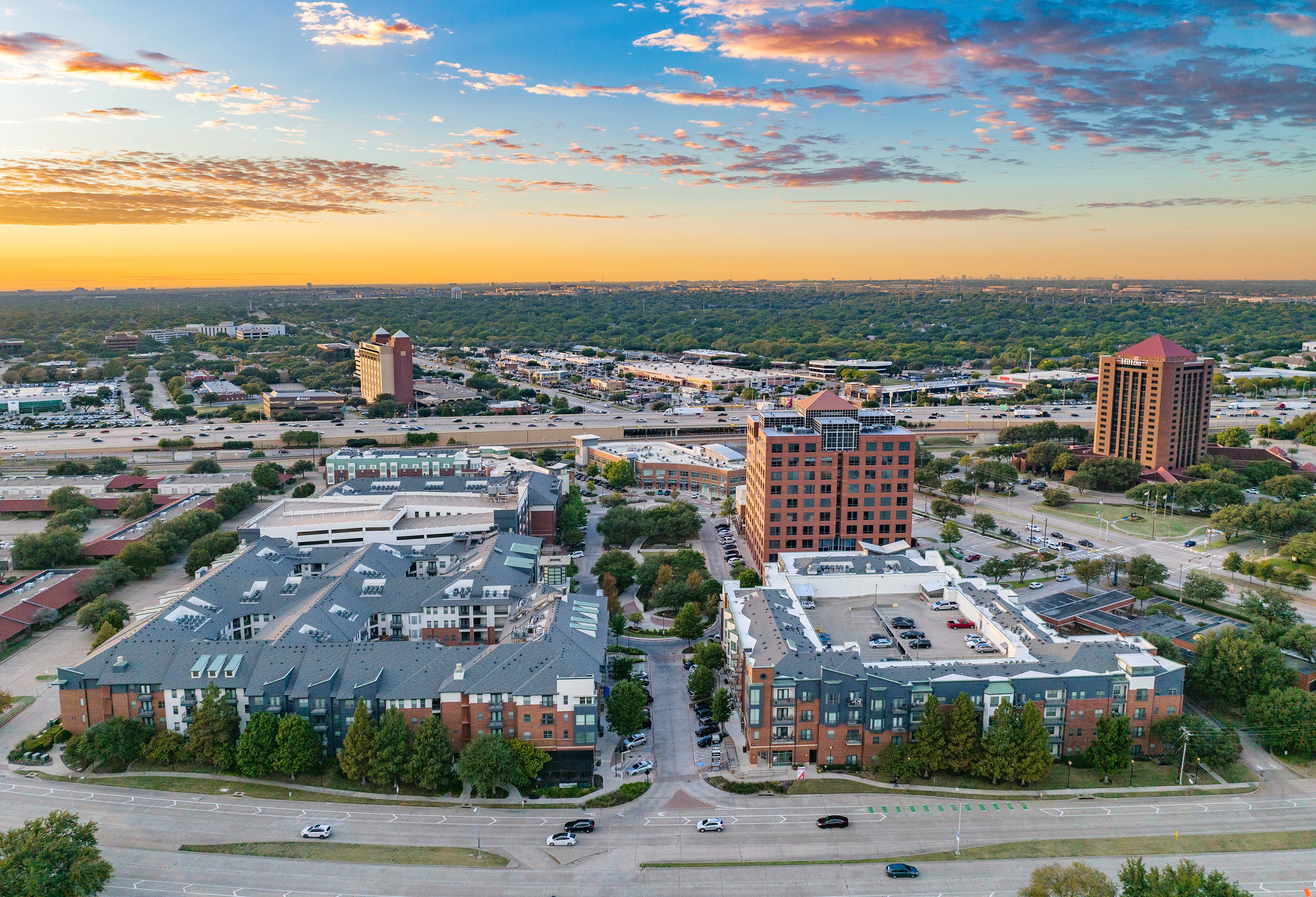 Aerial at MAA Eastside luxury apartment homes in Dallas, TX