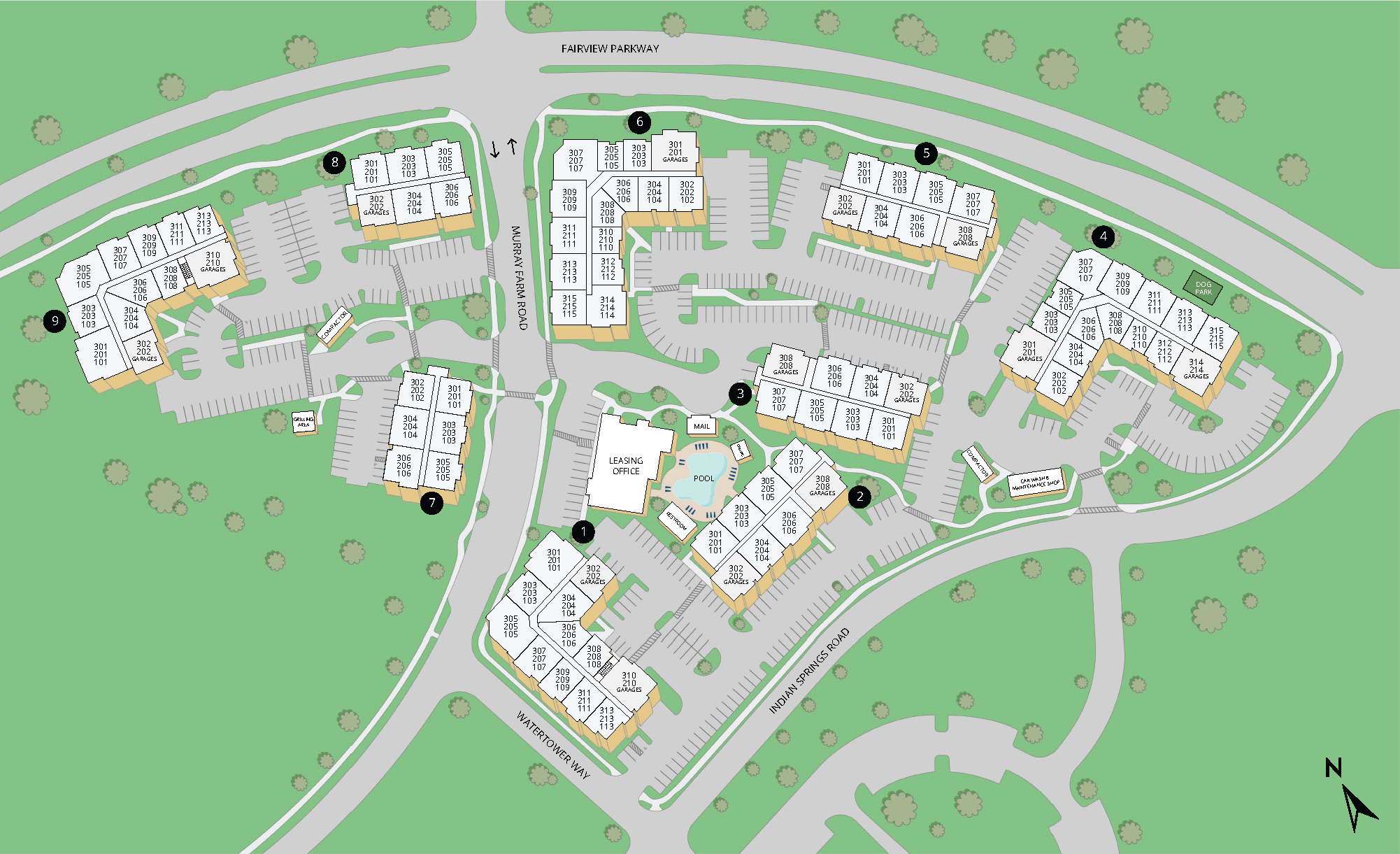 Property Map of MAA Fairview luxury apartments in Fairview, TX