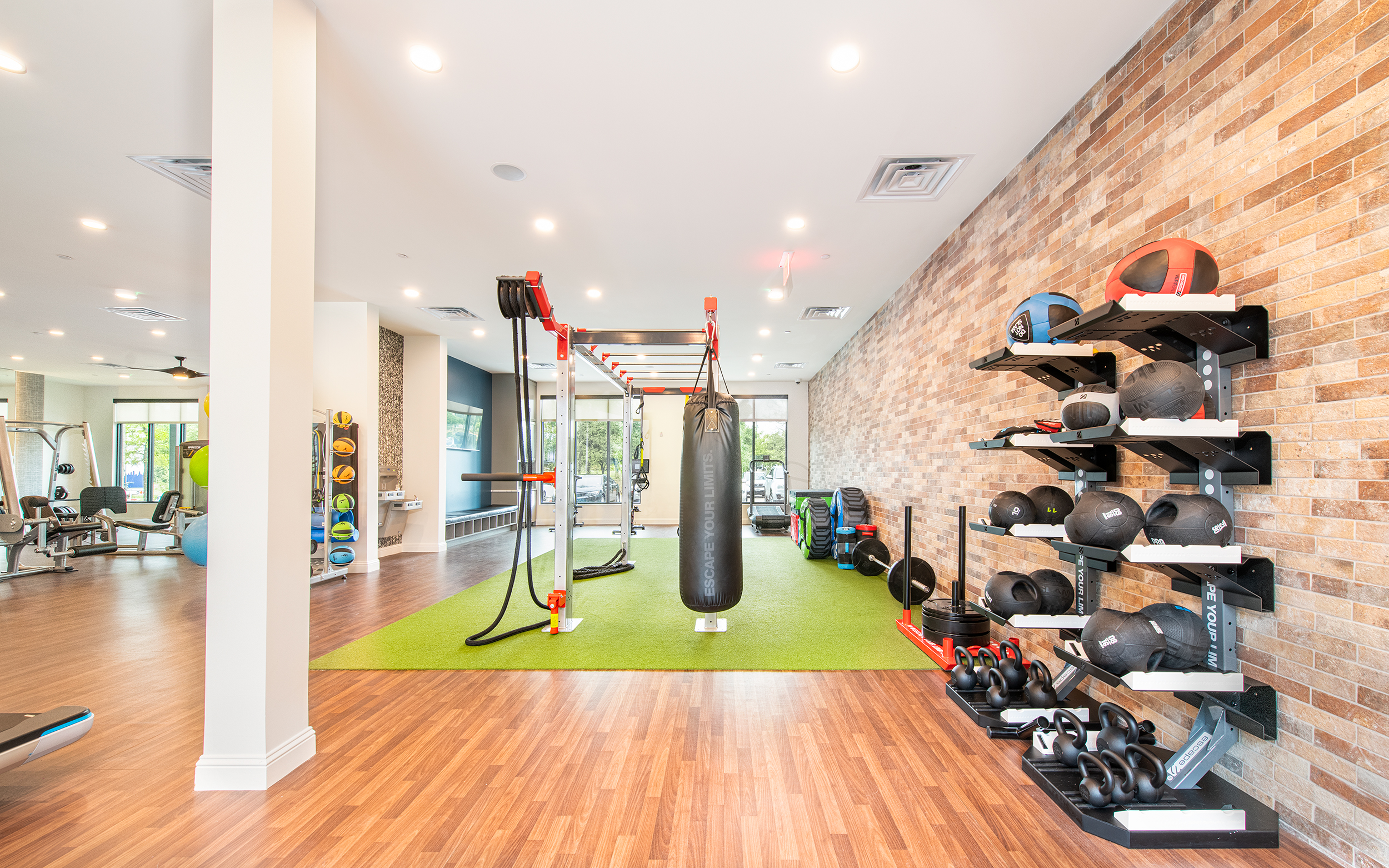 Fitness center at MAA Frisco Bridges luxury apartment homes in Dallas, TX