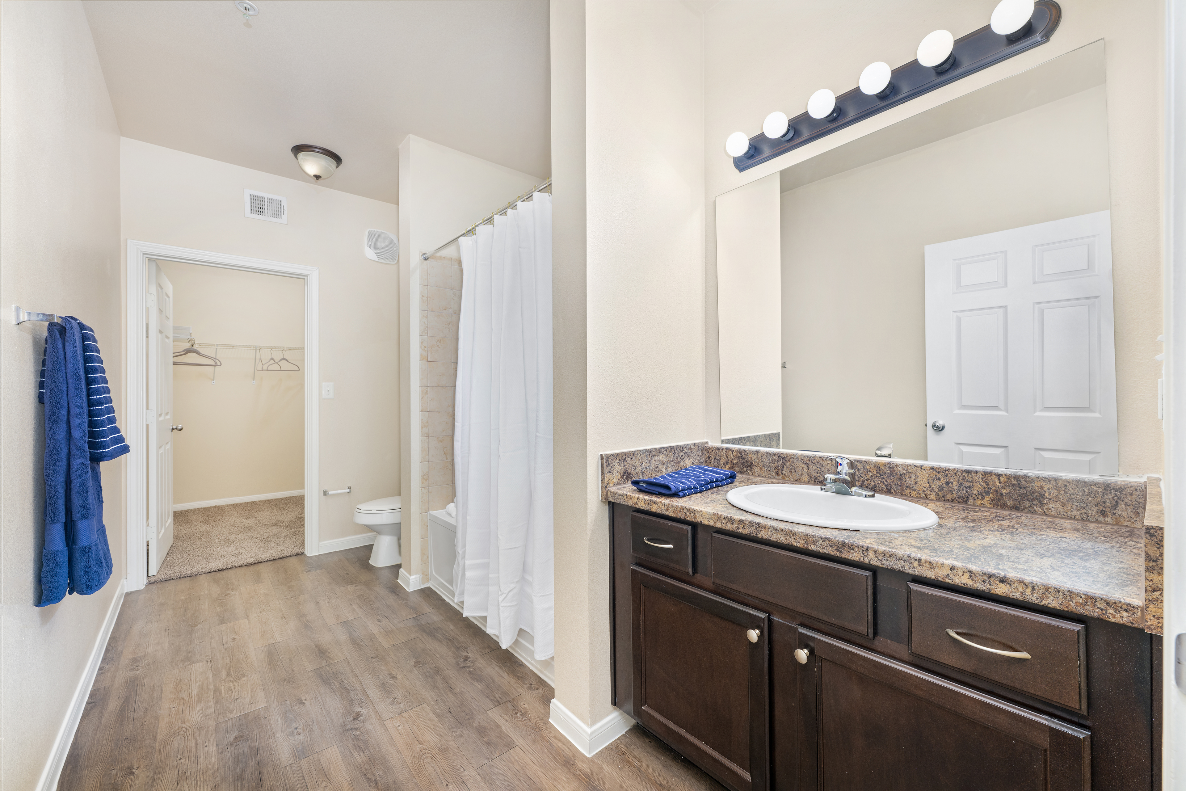 Bathroom at MAA Hebron luxury apartment homes in Carollton, TX