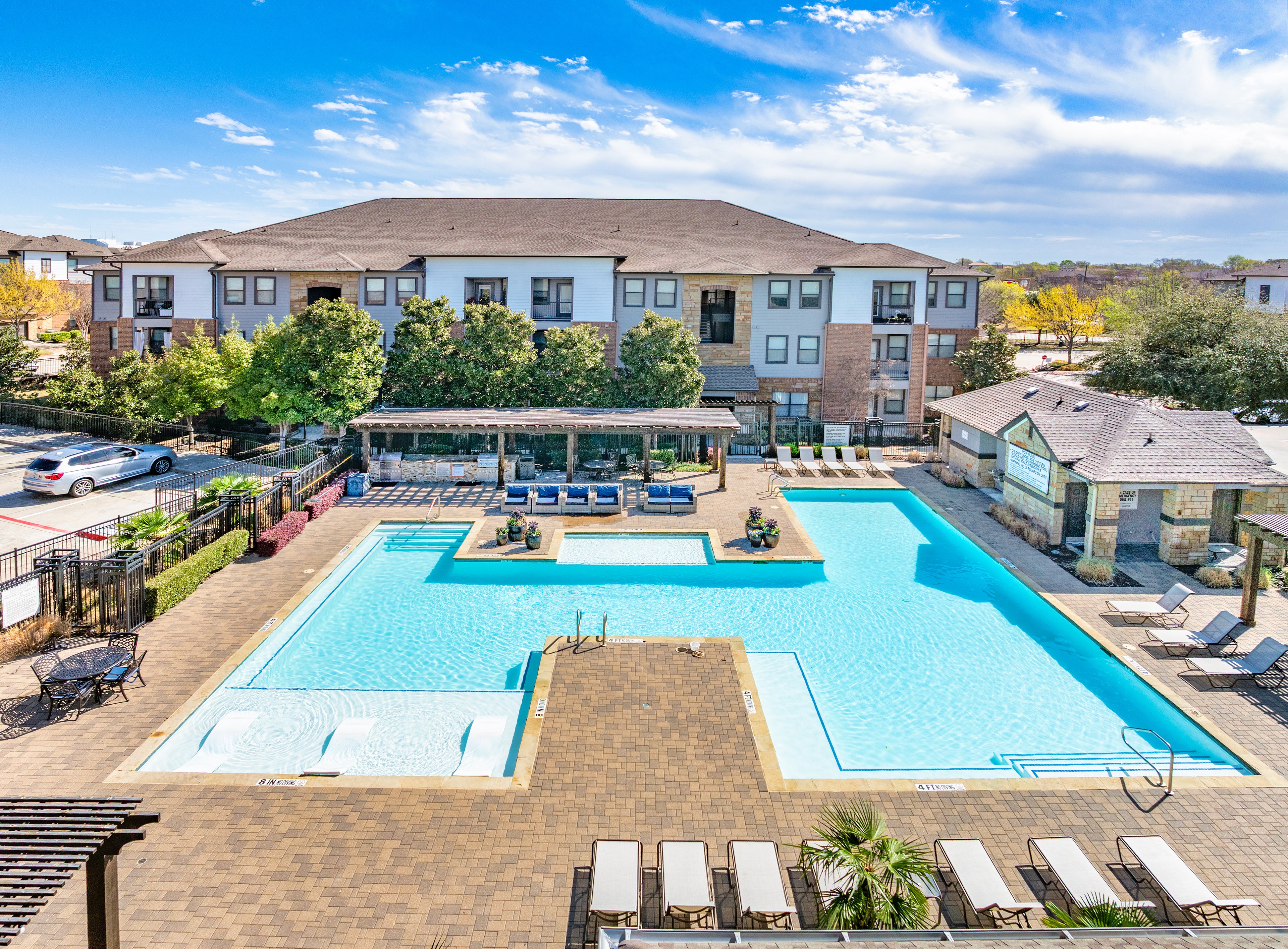 Pool at MAA Hebron luxury apartment homes in Carollton, TX