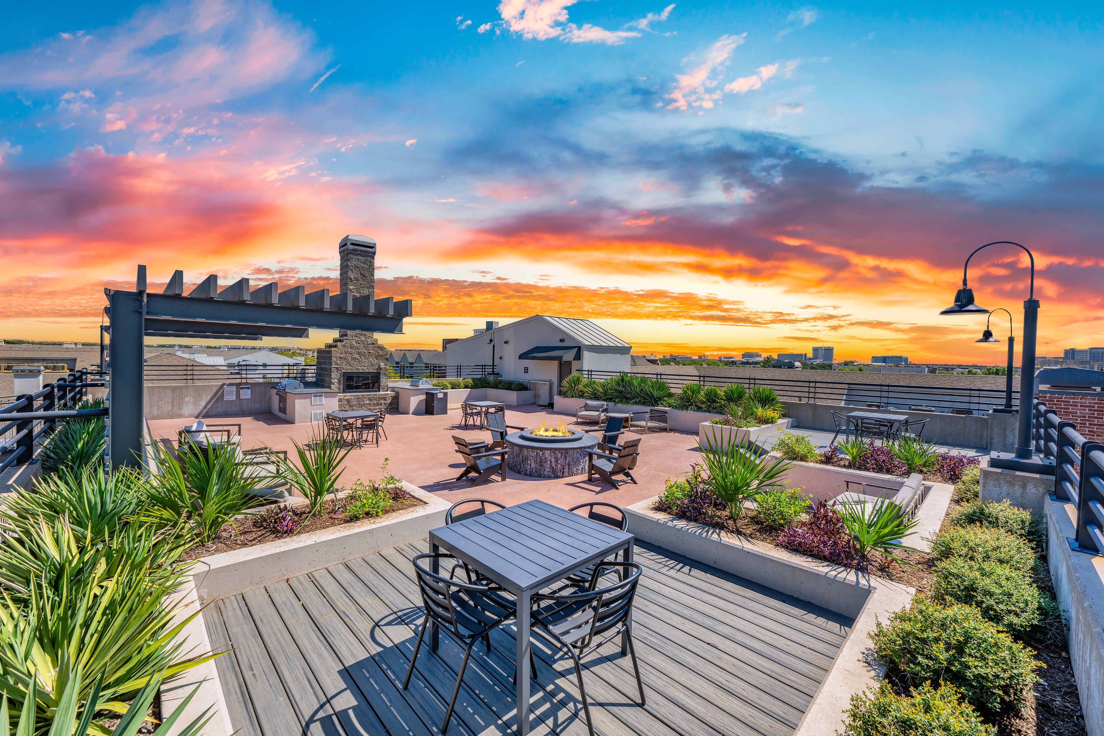 Rooftop at MAA heights luxury apartment homes in Dallas, TX
