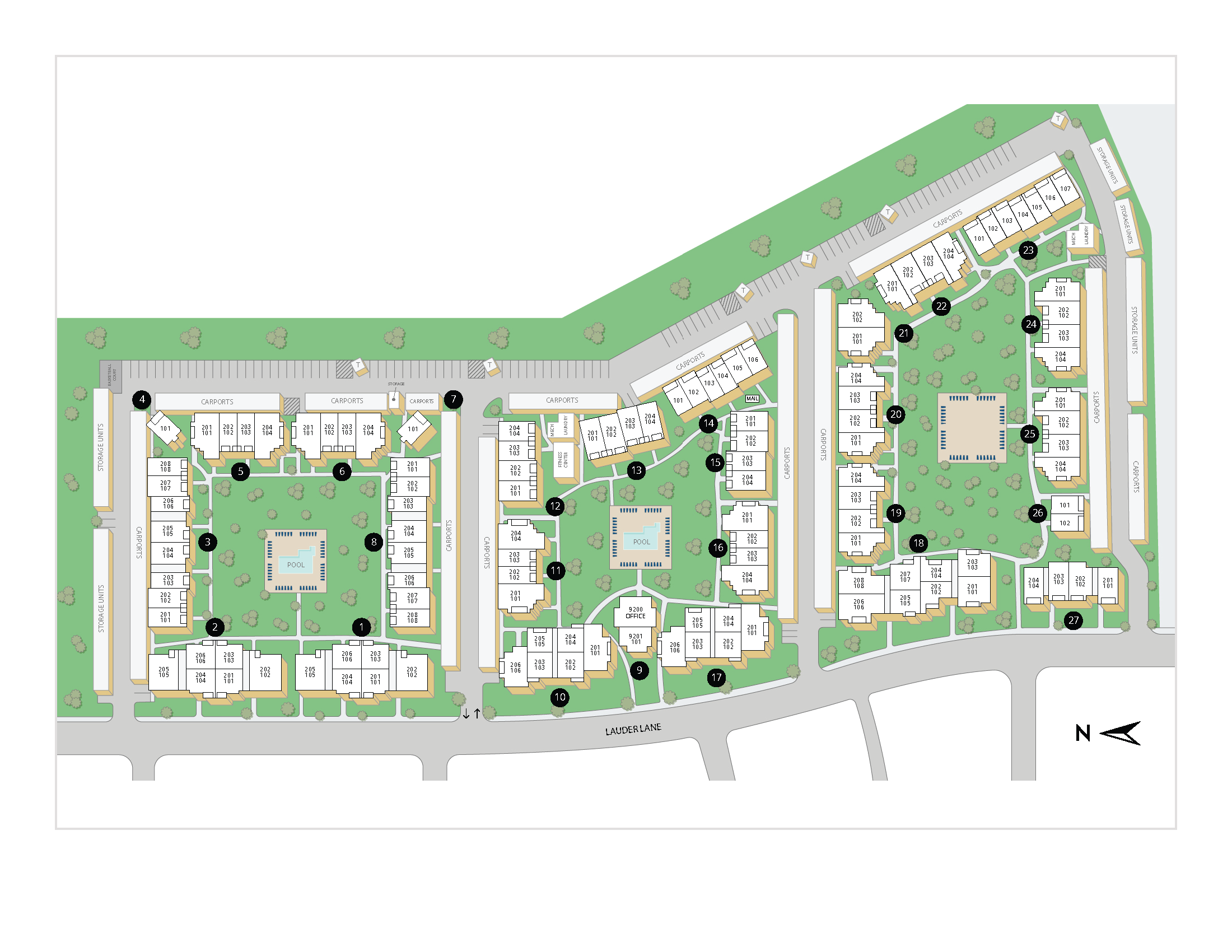 Property Map of MAA Highlands North luxury apartments in Dallas, TX