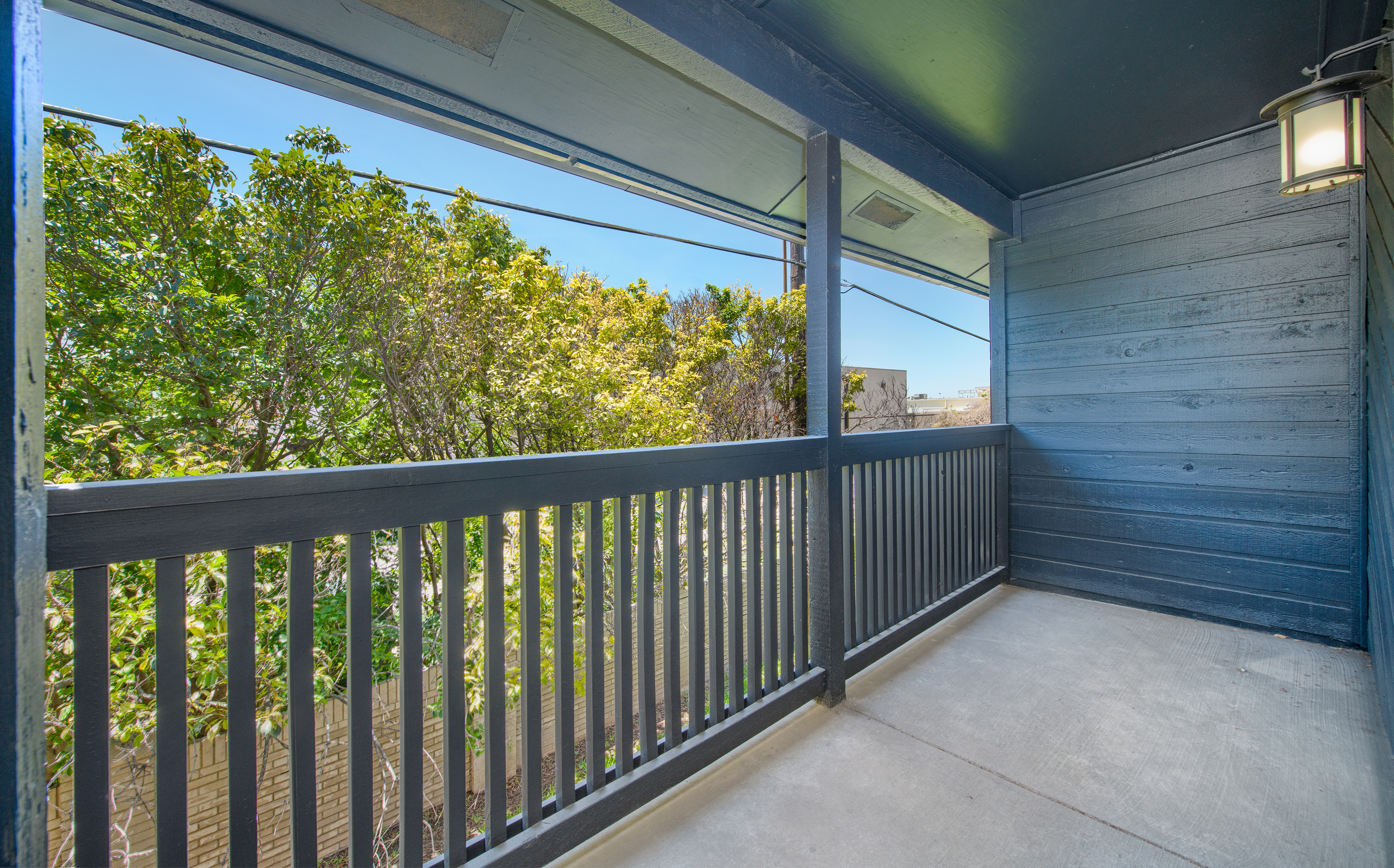 Model Unit Balcony at MAA Highwood in Dallas, TX