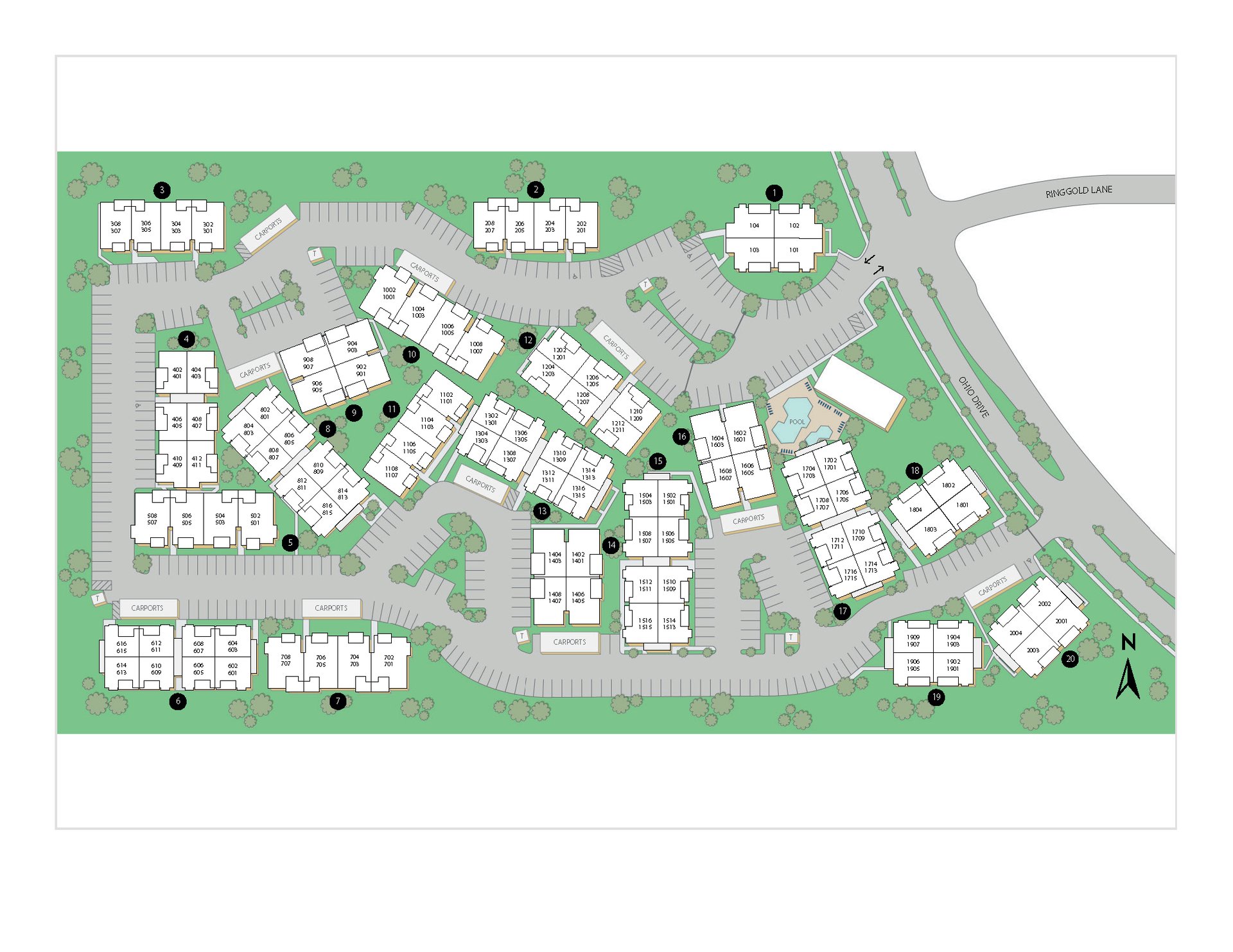 Property Map of MAA Highwood luxury apartments in Plano, TX
