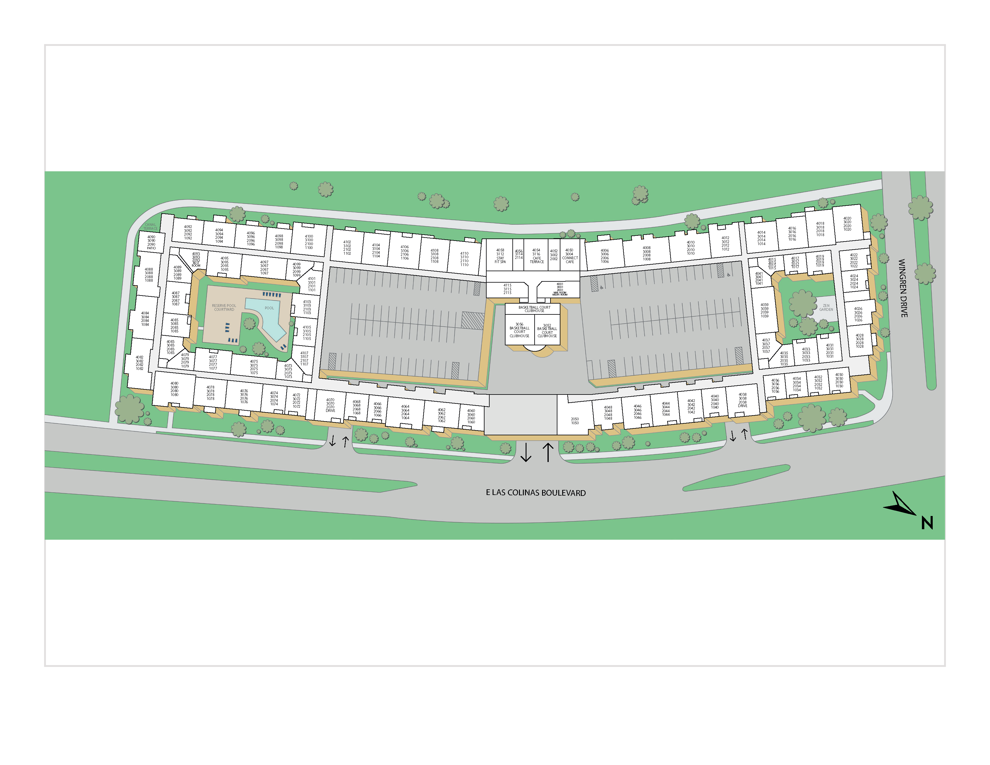 Property map of MAA Las Colinas luxury apartments in Irving, TX