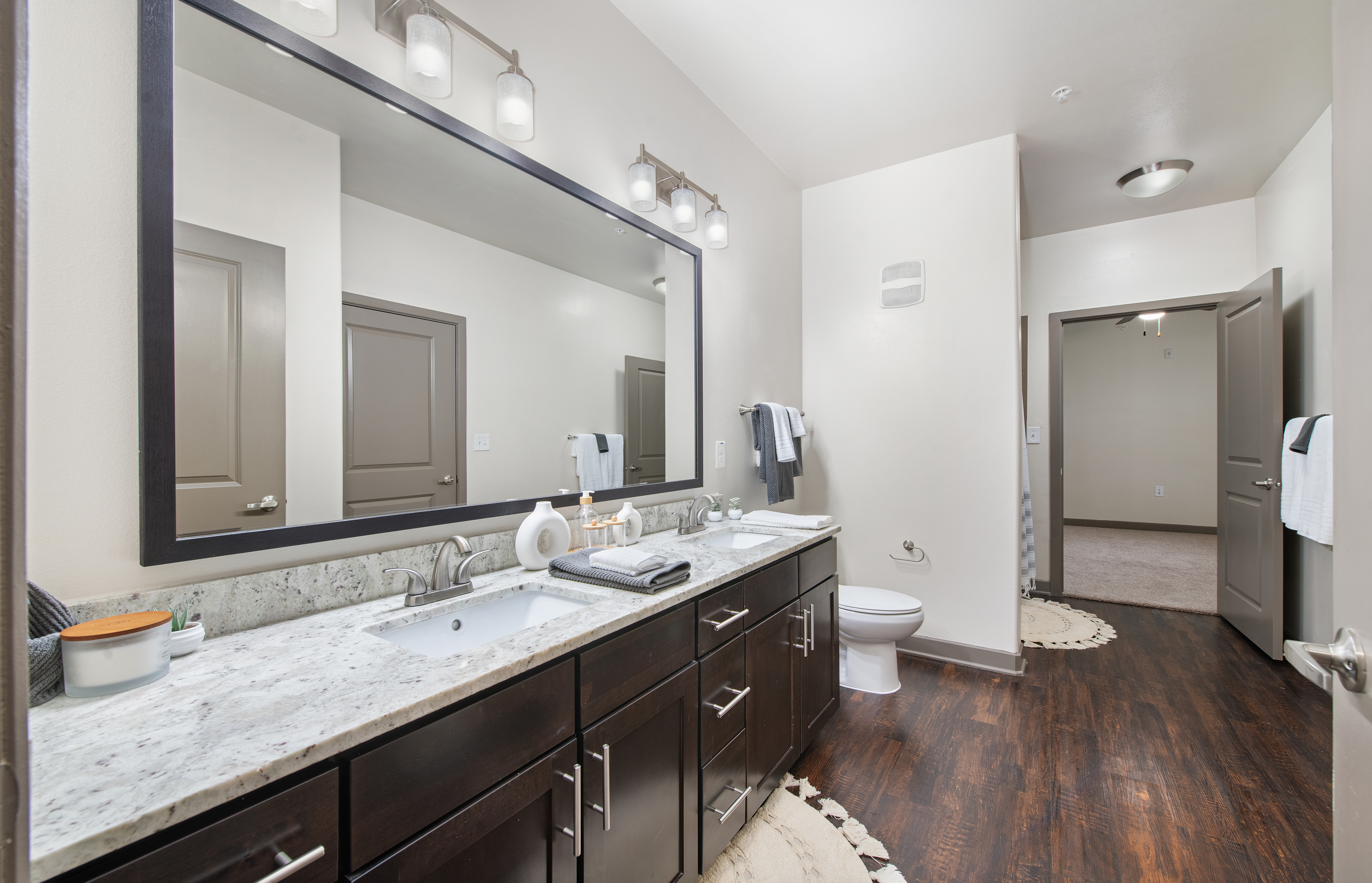 Bathroom at MAA Market Center luxury apartment homes in Plano, TX