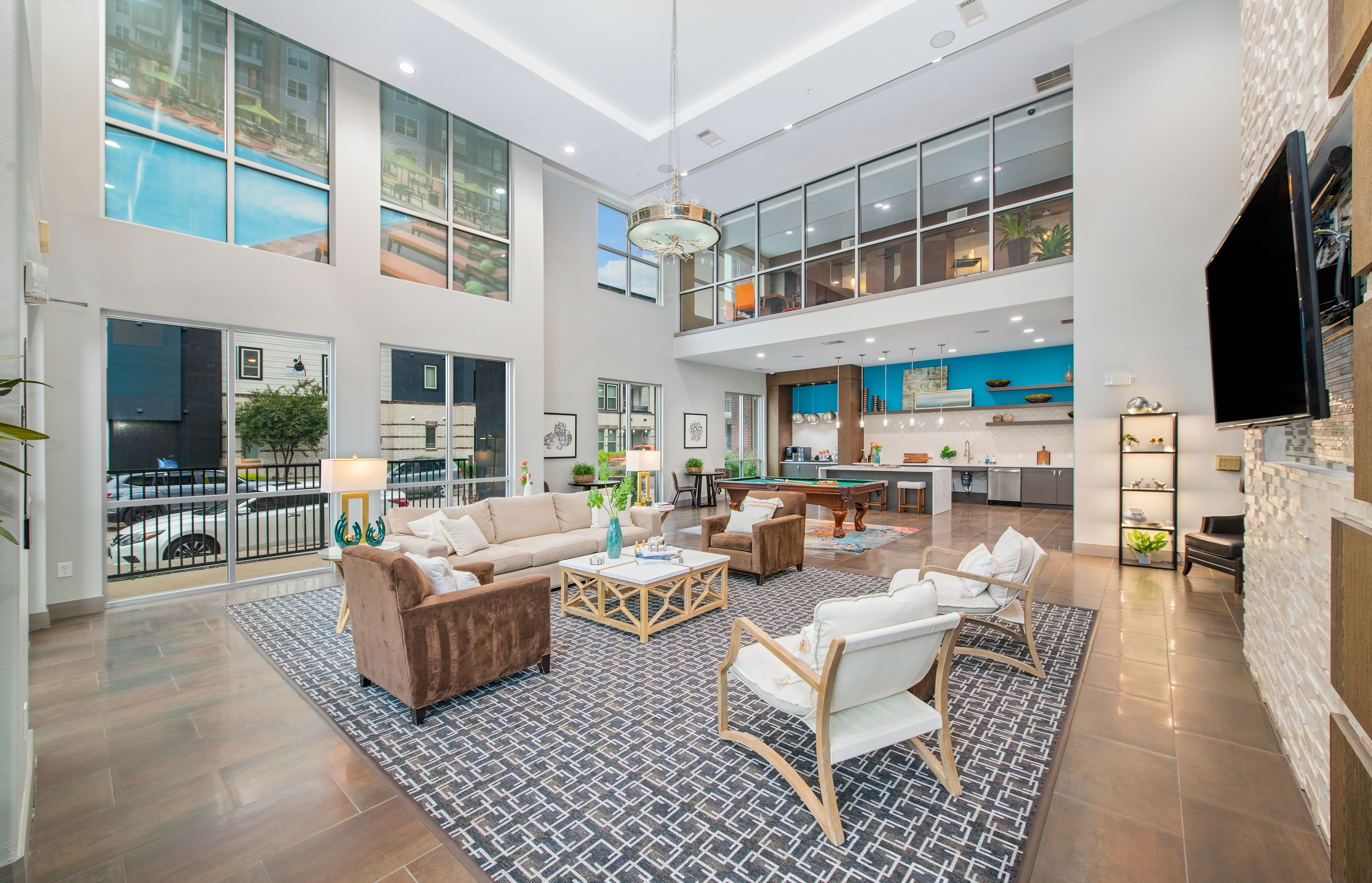 Clubhouse at MAA Market Center luxury apartment homes in Plano, TX