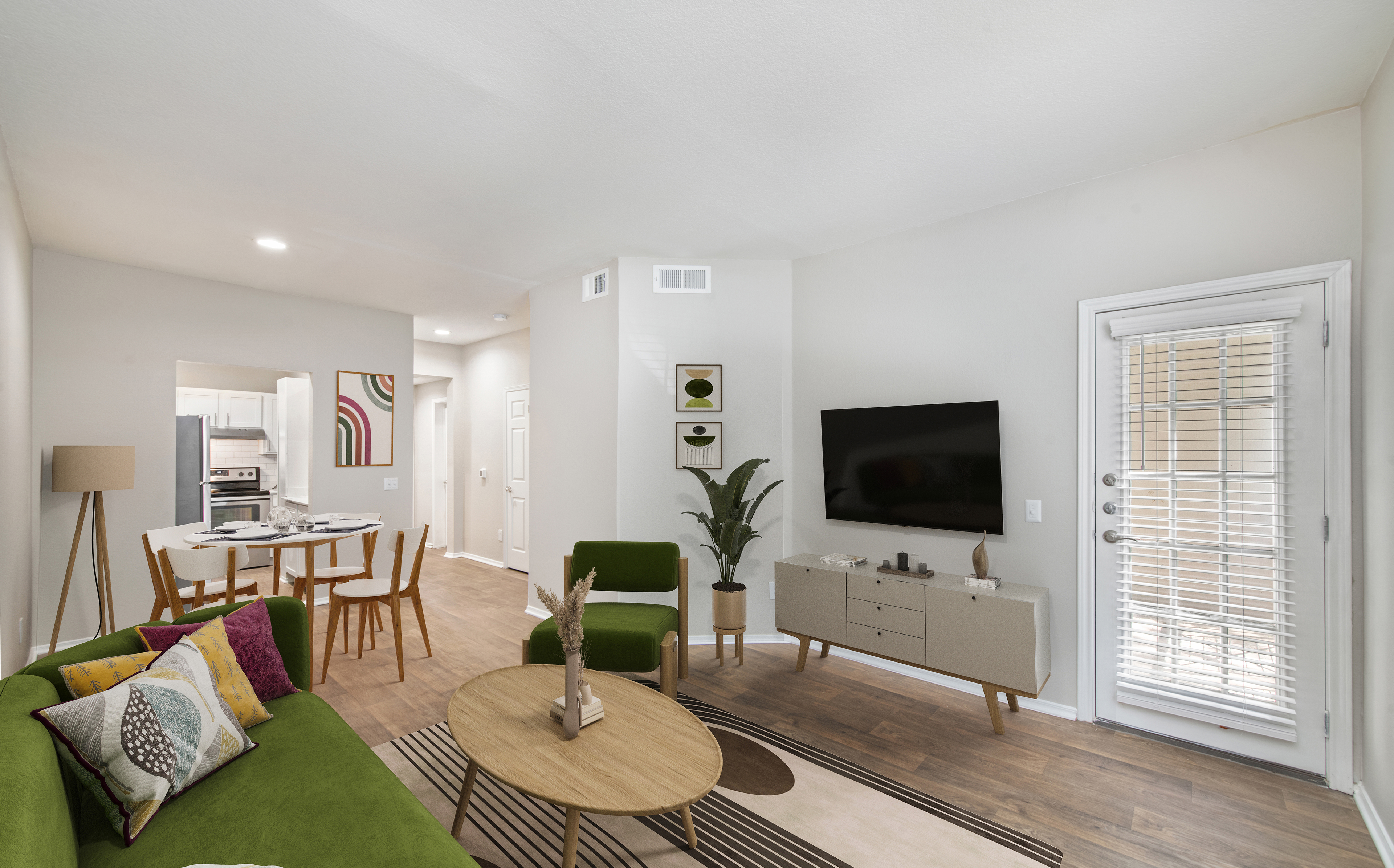 Model living room at MAA McKinney in Dallas, TX