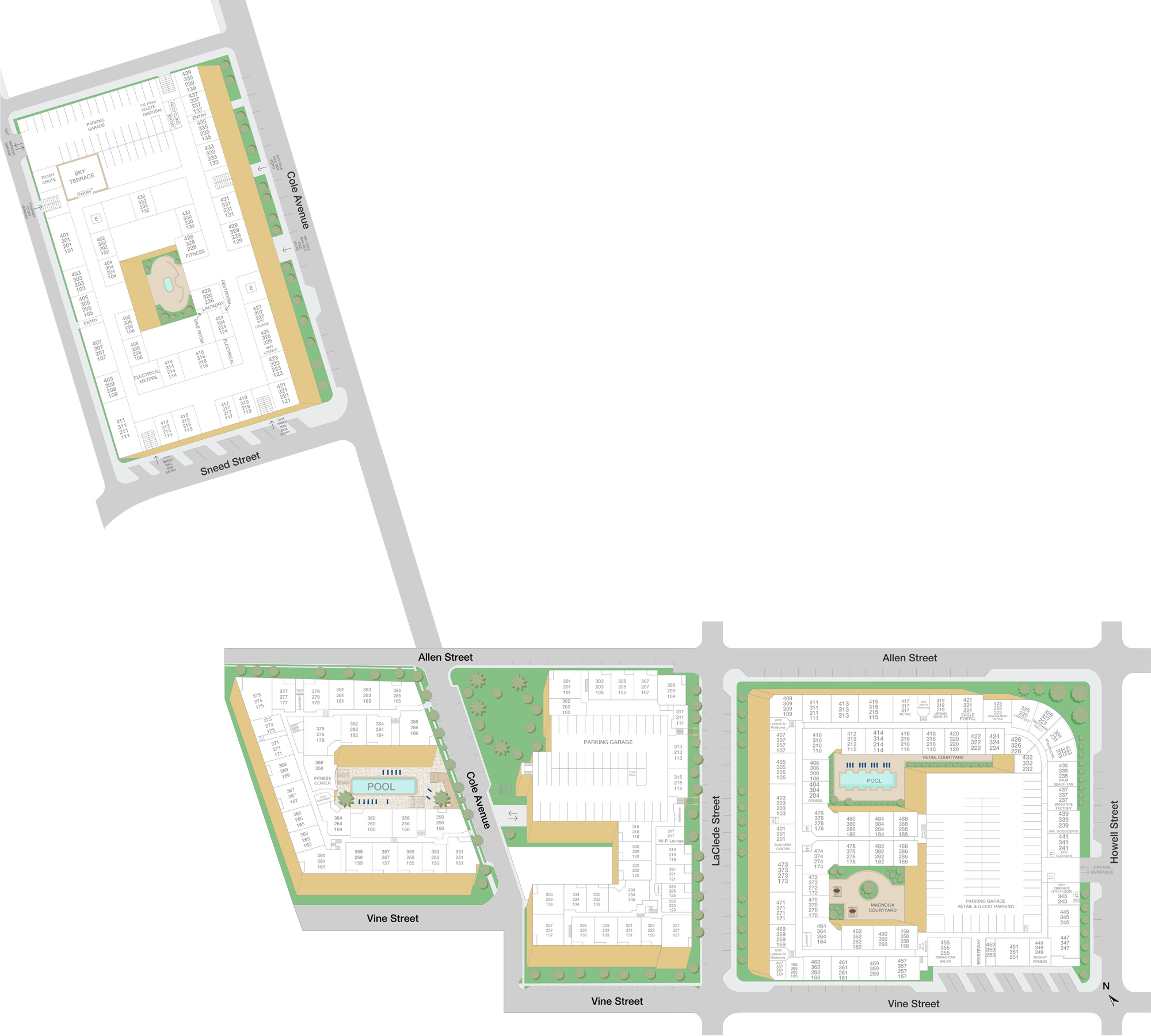 Property Map of MAA McKinney Ave luxury apartments in Dallas, TX