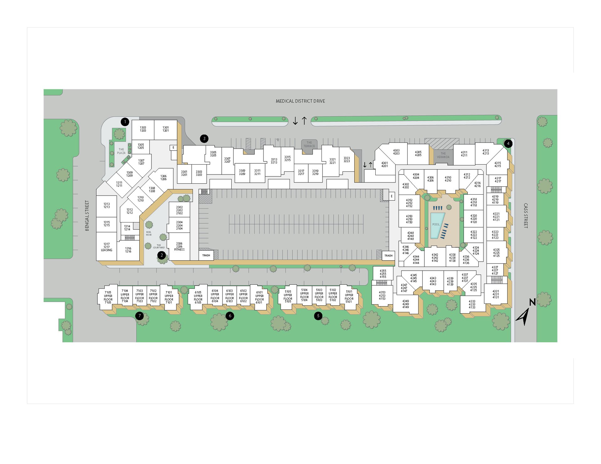 Property Map of MAA Medical District luxury apartments in Dallas, TX