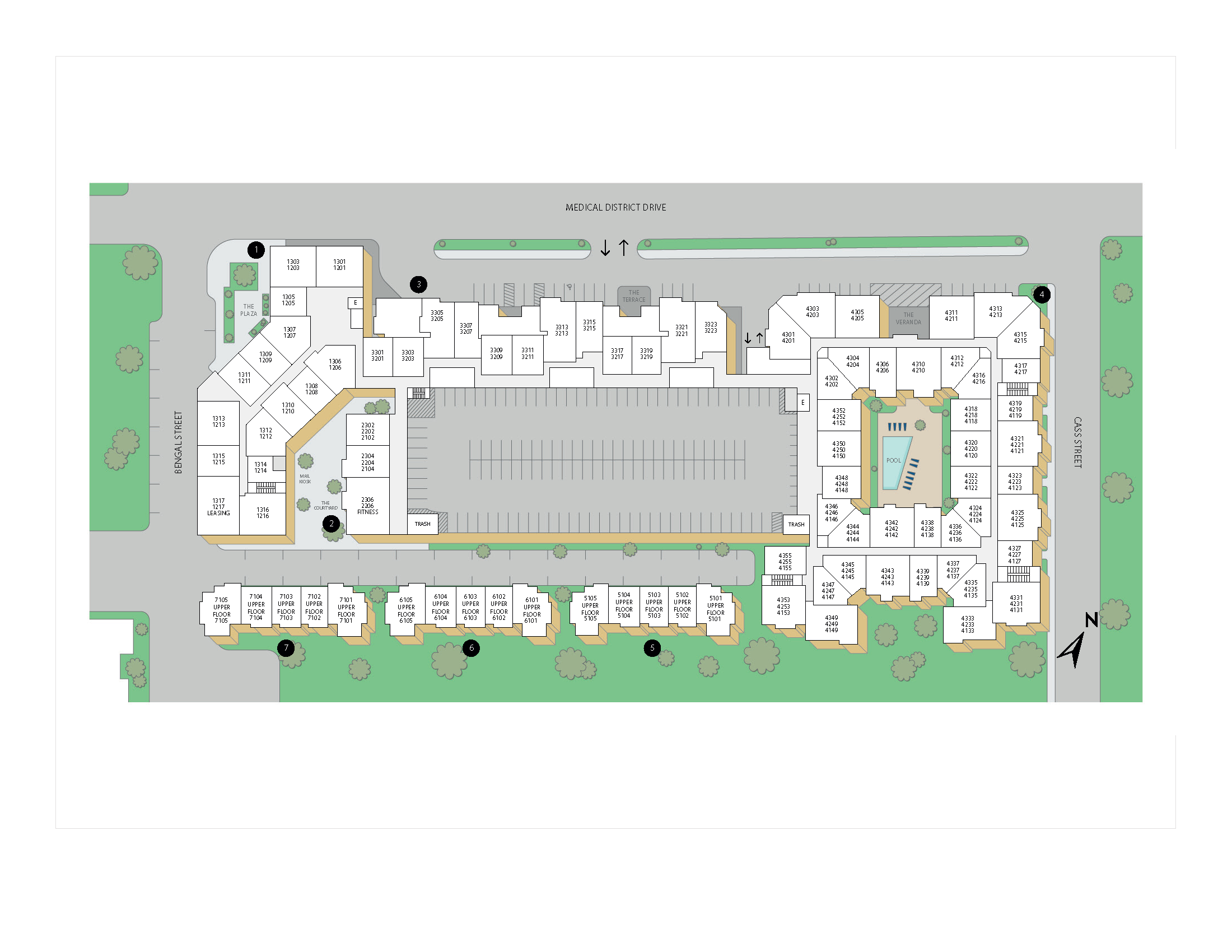 Property Map of MAA Medical District luxury apartments in Dallas, TX