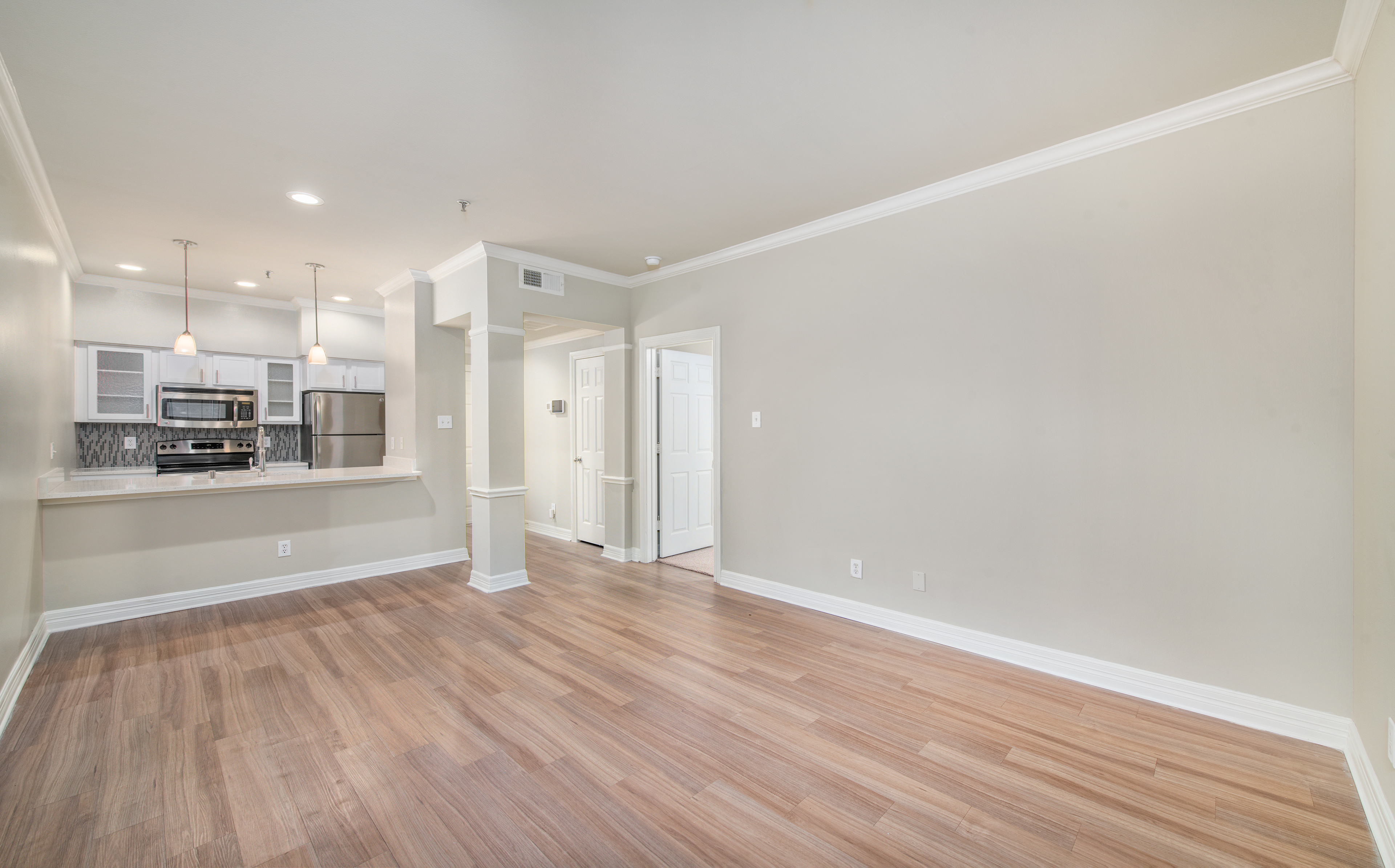 Model Living Room at MAA Meridian in Dallas, TX