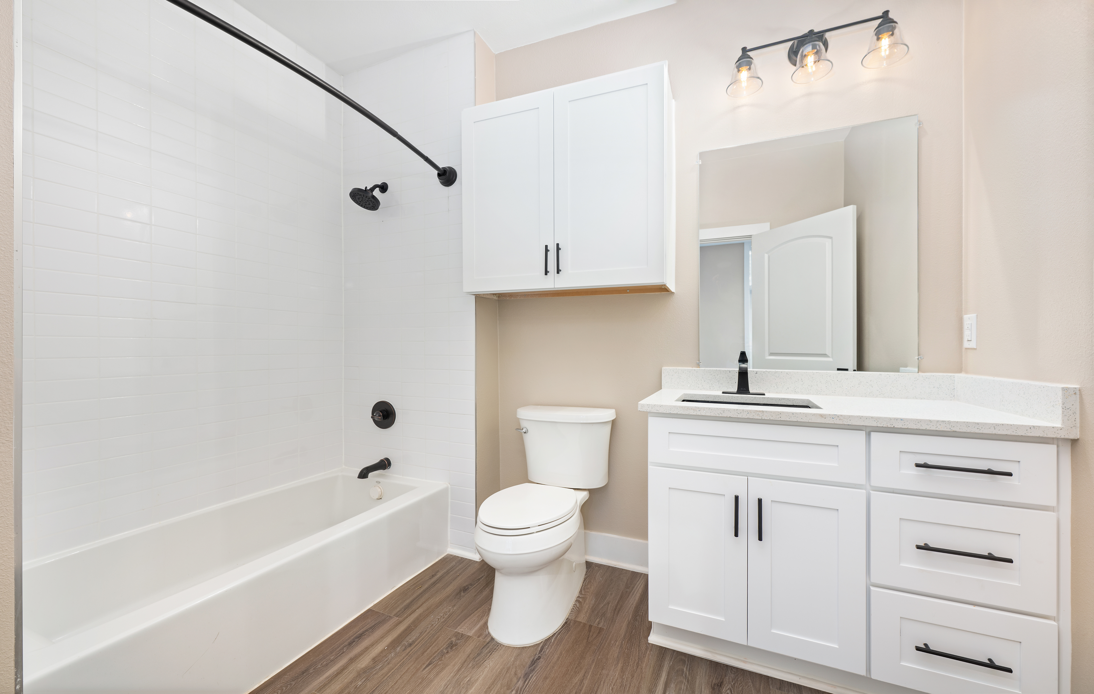 Bathroom at MAA North Hall luxury apartment homes in Dallas, TX