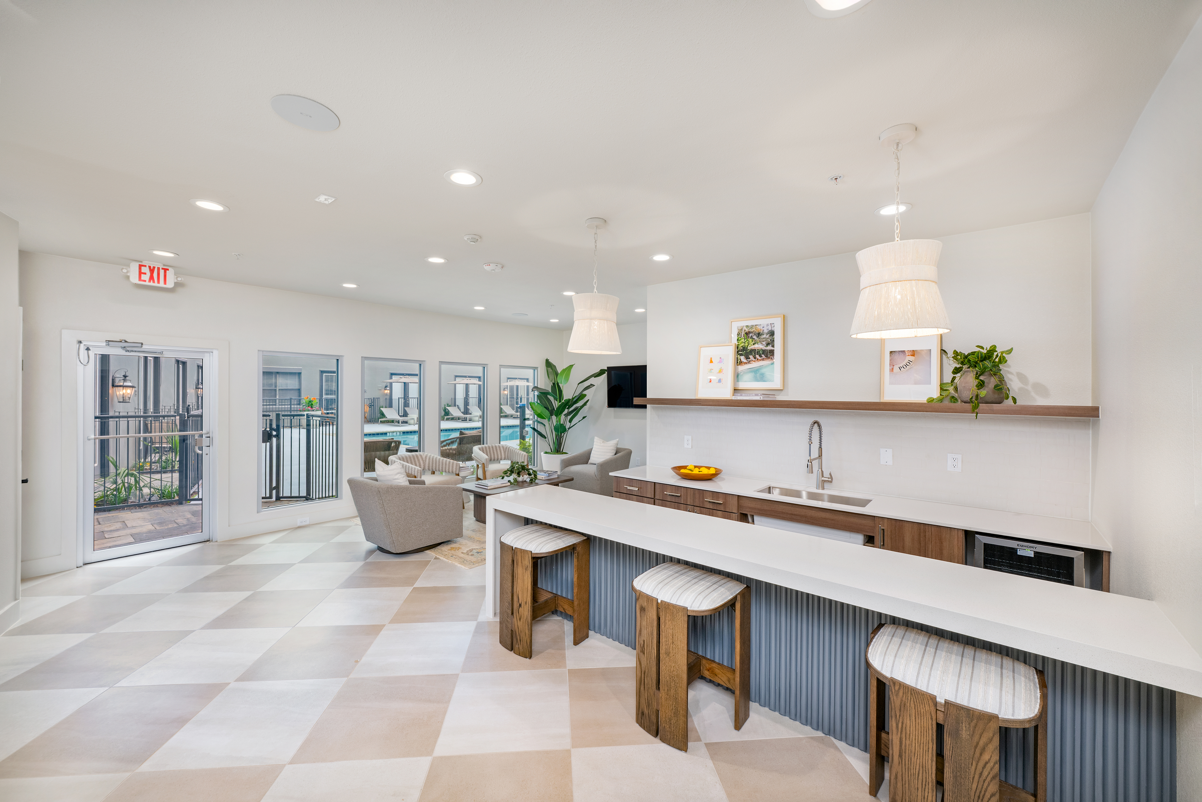 Lounge at MAA North Hall luxury apartment homes in Dallas, TX