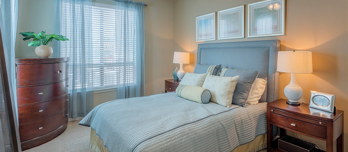 Bedroom at MAA Starwood luxury apartment homes in Frisco, TX