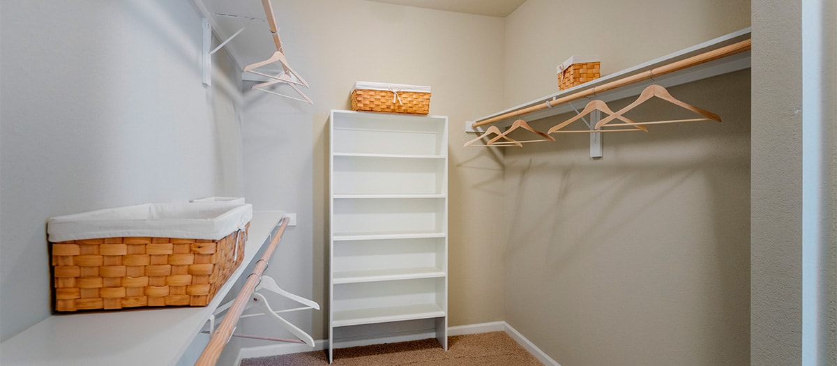 Closet at MAA Starwood luxury apartment homes in Frisco, TX