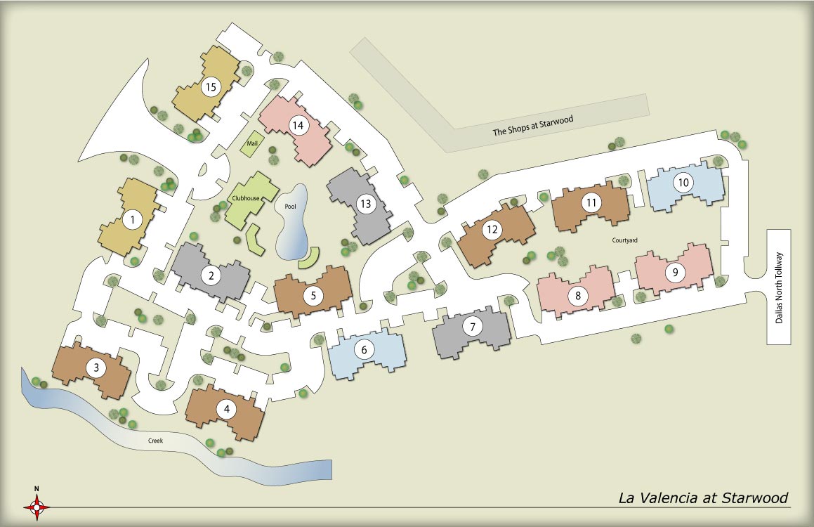 Property Map of MAA Starwood luxury apartments in Frisco, TX