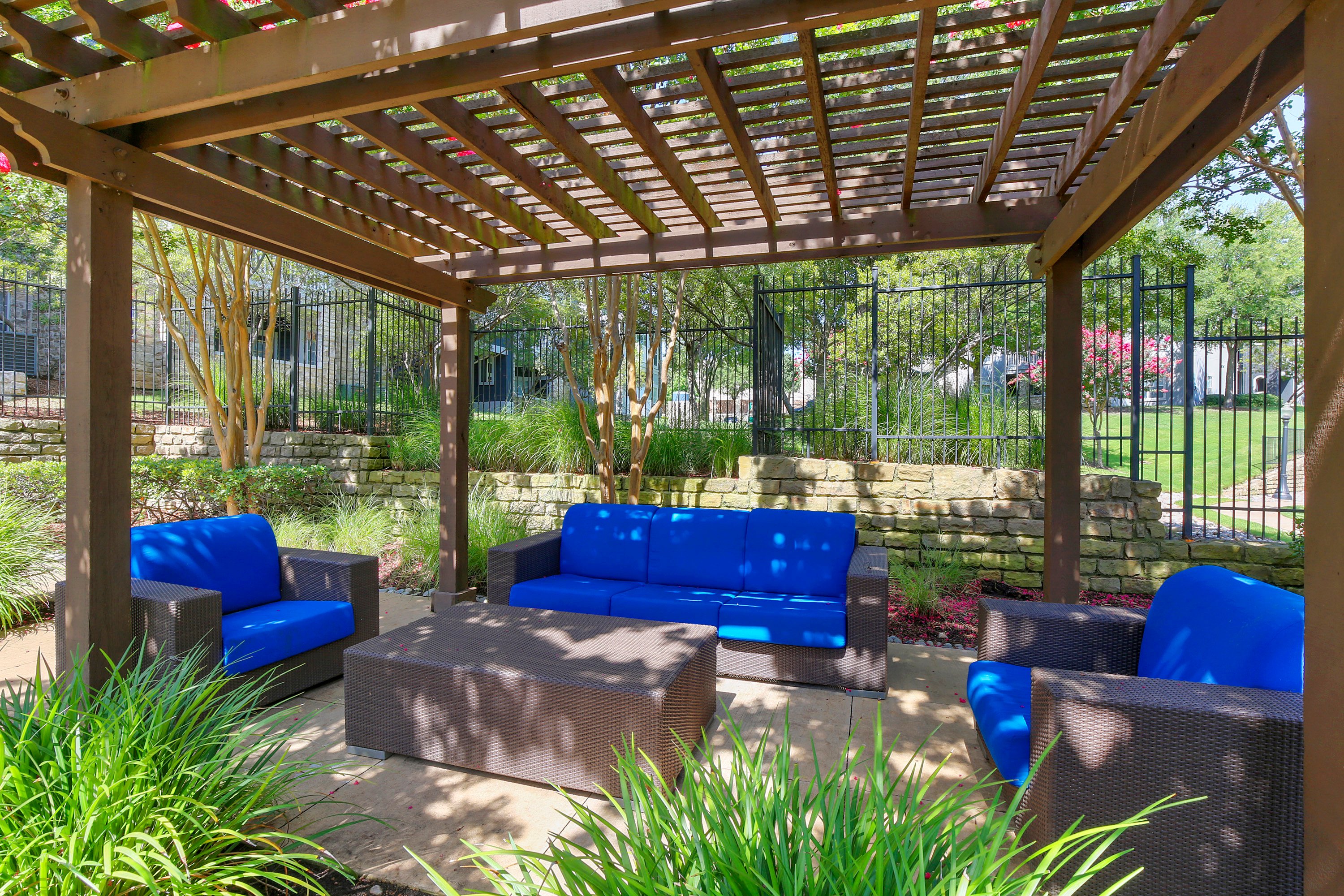 Patio at MAA Stonebridge Ranch luxury apartment homes in McKinney, TX