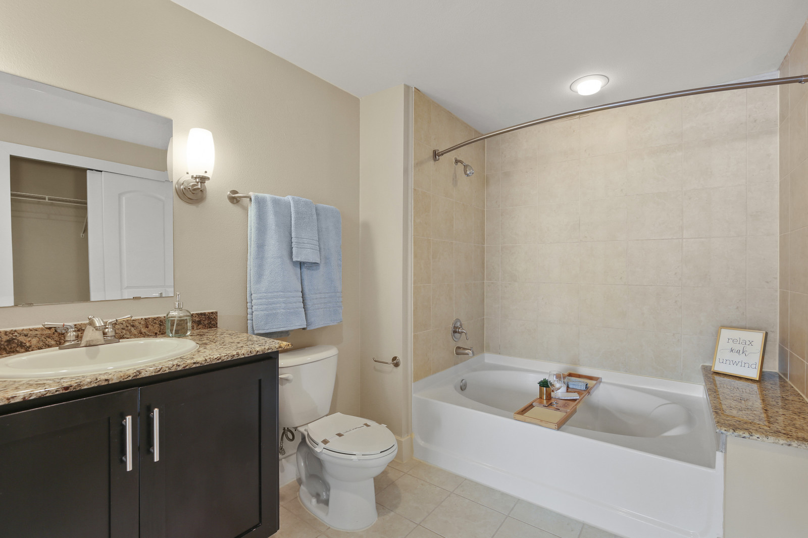 Bathroom 2 at Times Square at Craig Ranch luxury apartment homes in Dallas, TX