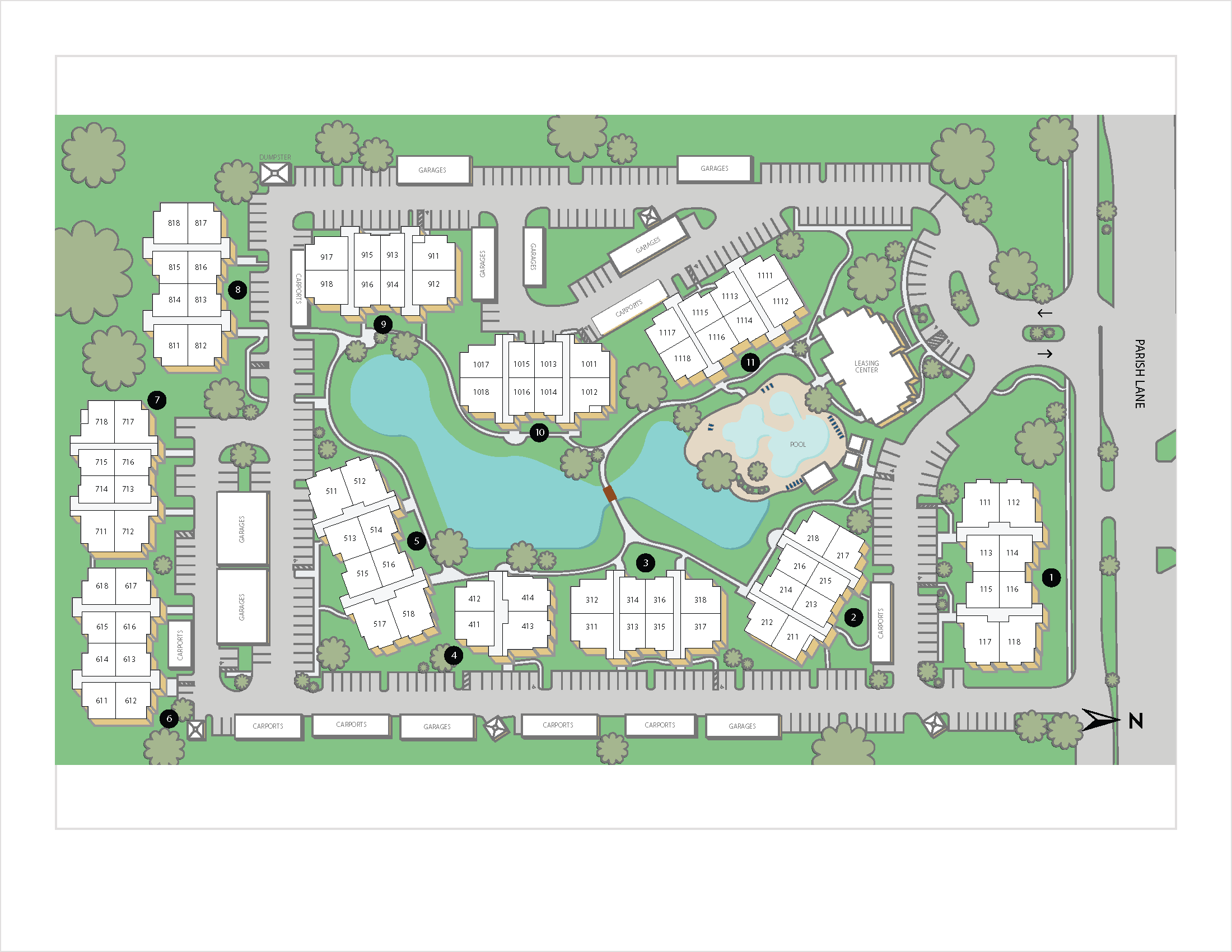 Property Map of MAA Watermark luxury apartments in Roanoke, TX