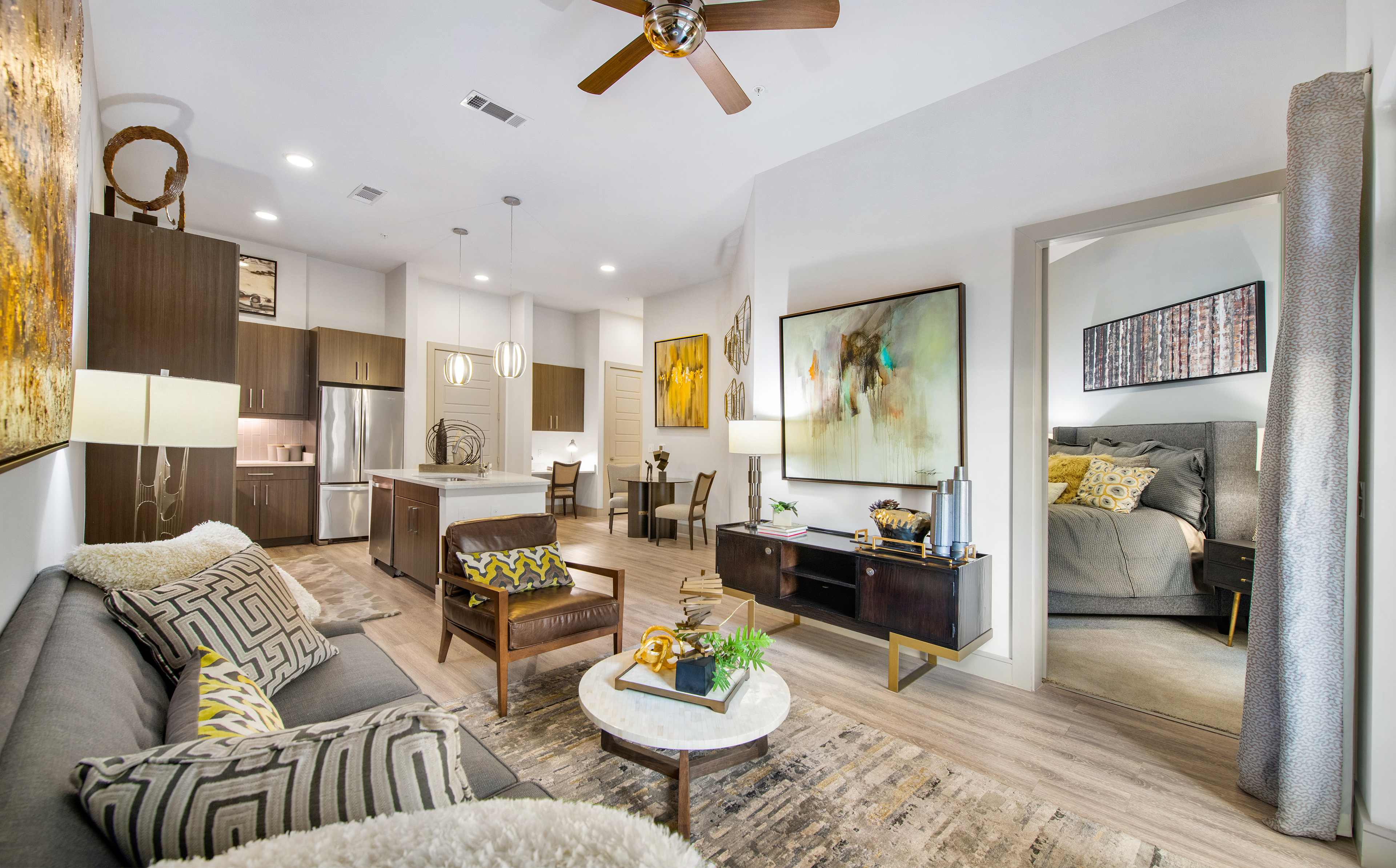 Living Room at MAA at Afton Oaks in Houston, TX