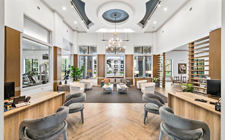 Lobby at MAA Fall Creek luxury apartment homes in Houston, TX