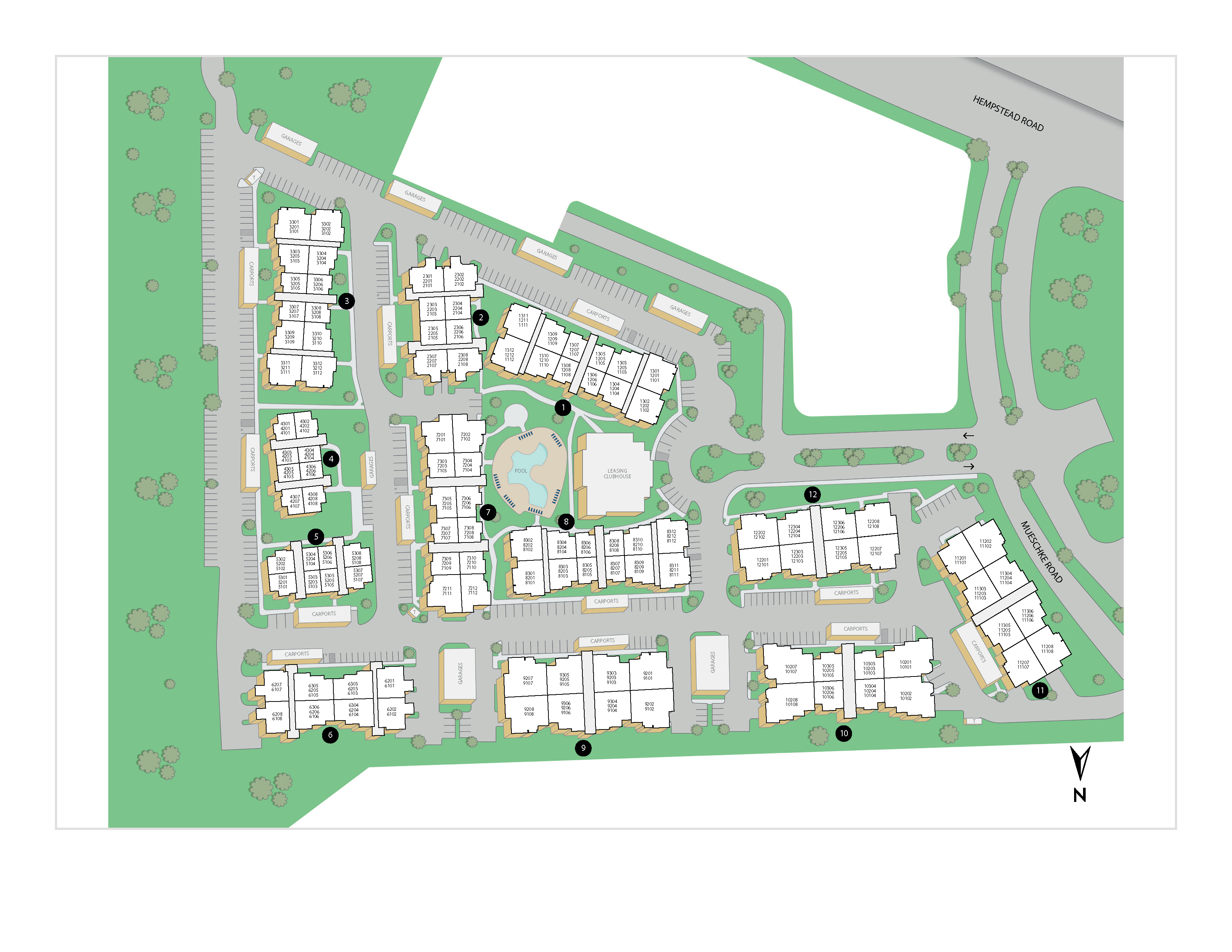 Property map of MAA Grand Cypress luxury apartments in Cypress, TX