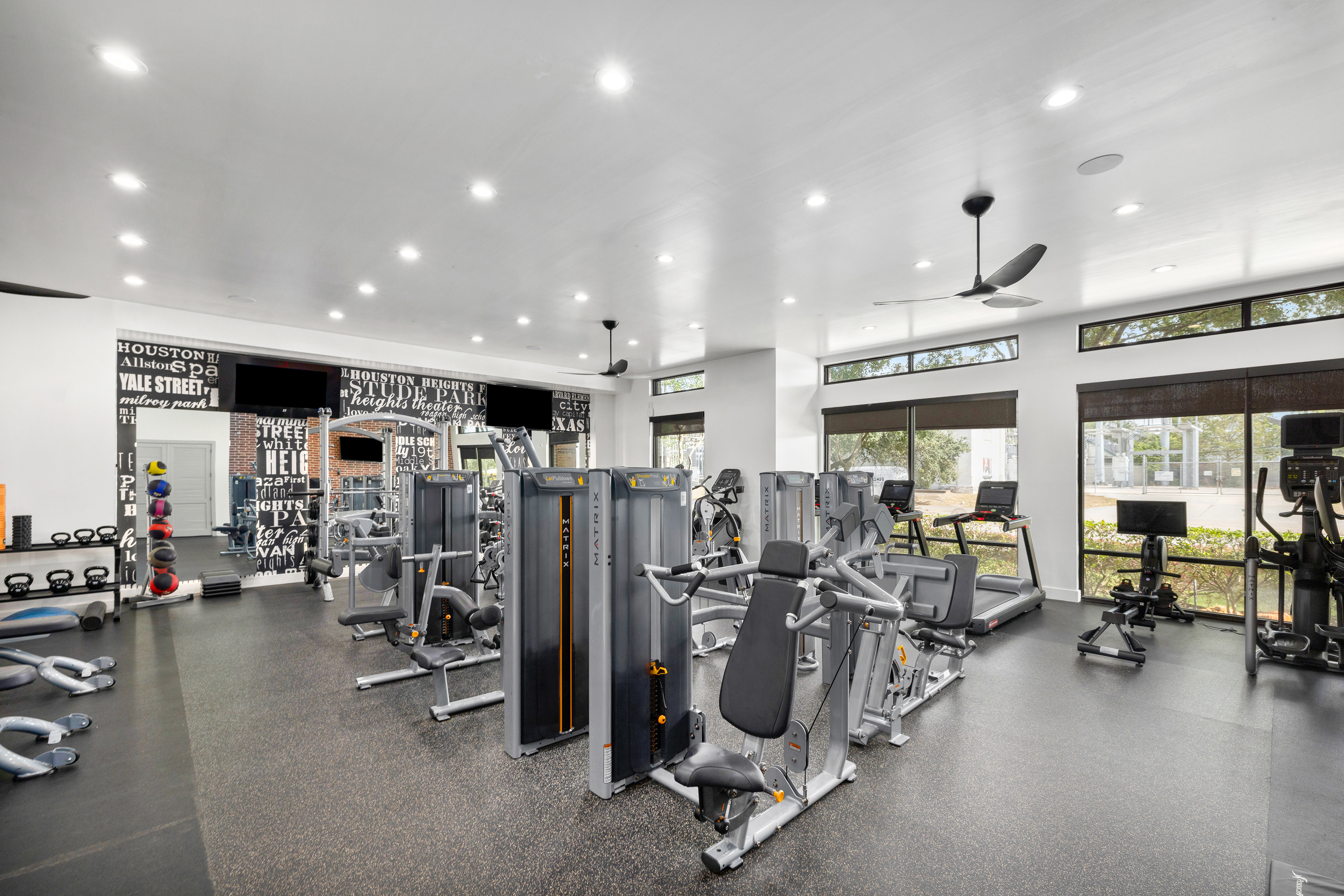 Fitness center at MAA Greater Heights luxury apartment homes in Houston, TX