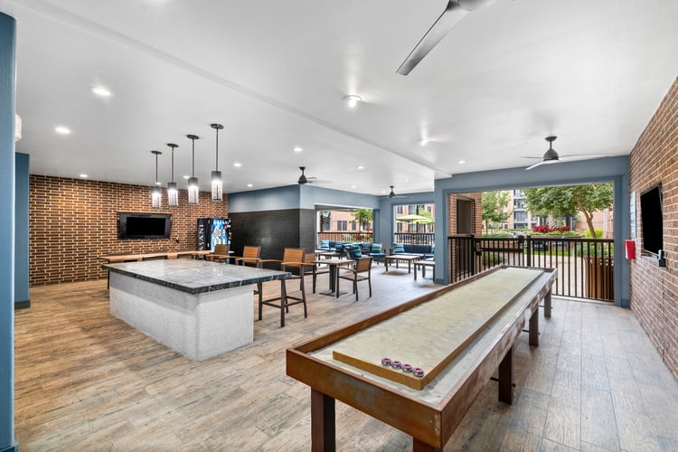 Shuffleboard at MAA Greater Heights luxury apartment homes in Houston, TX