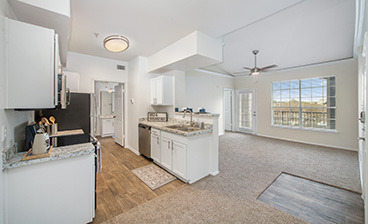 Kitchen at MAA Kirkwood luxury apartment homes in Stafford, TX