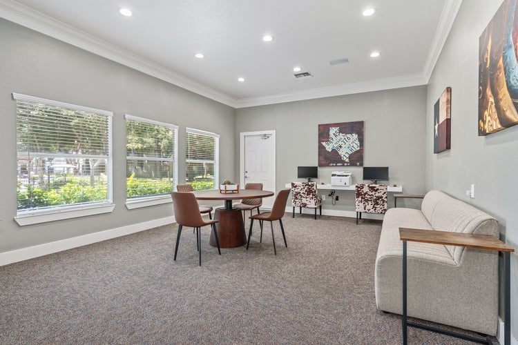 Business center at MAA Ranchstone luxury apartment homes in Houston, TX