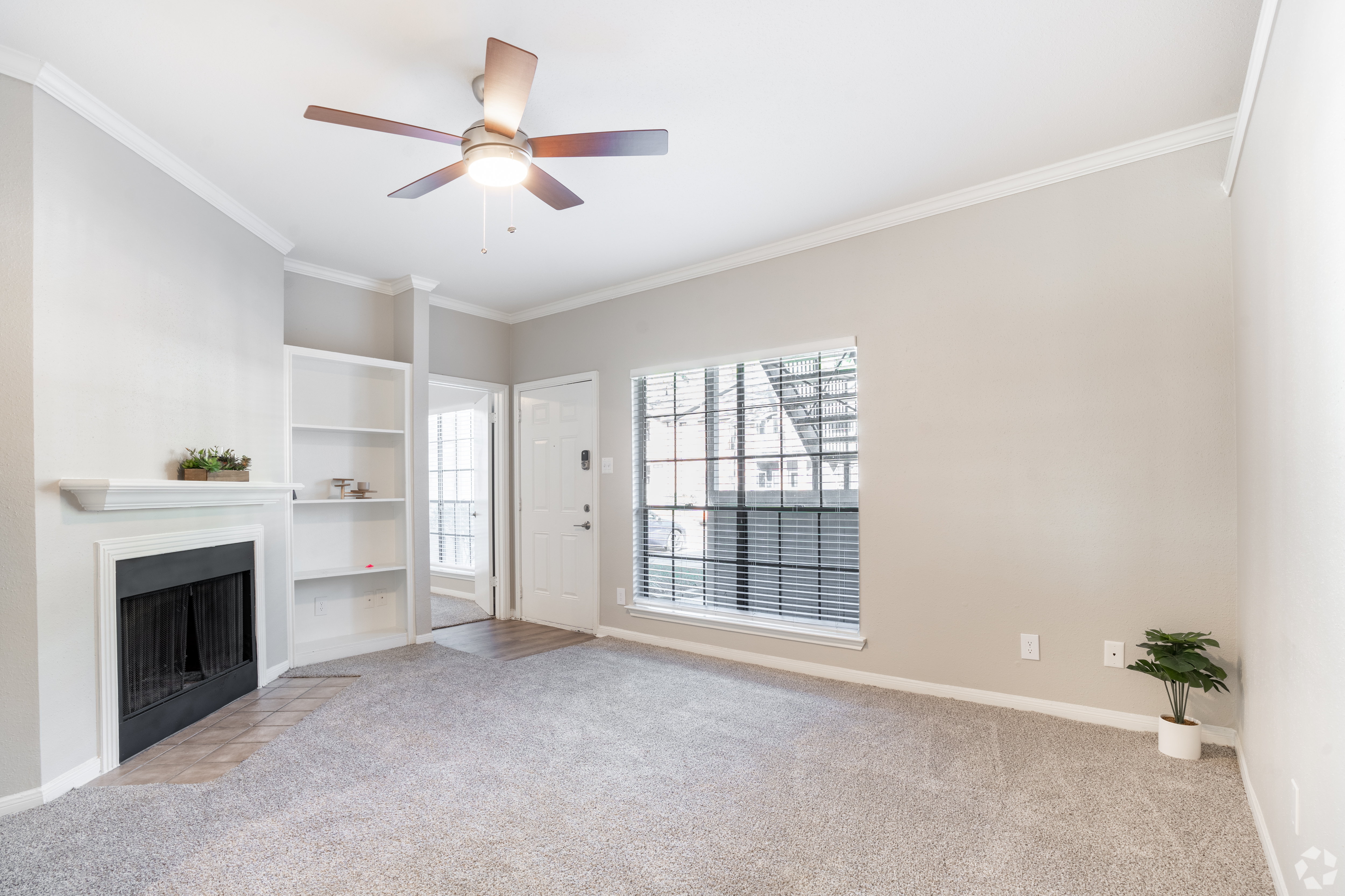 Living room at MAA Valleywood luxury apartment homes in Houston, TX